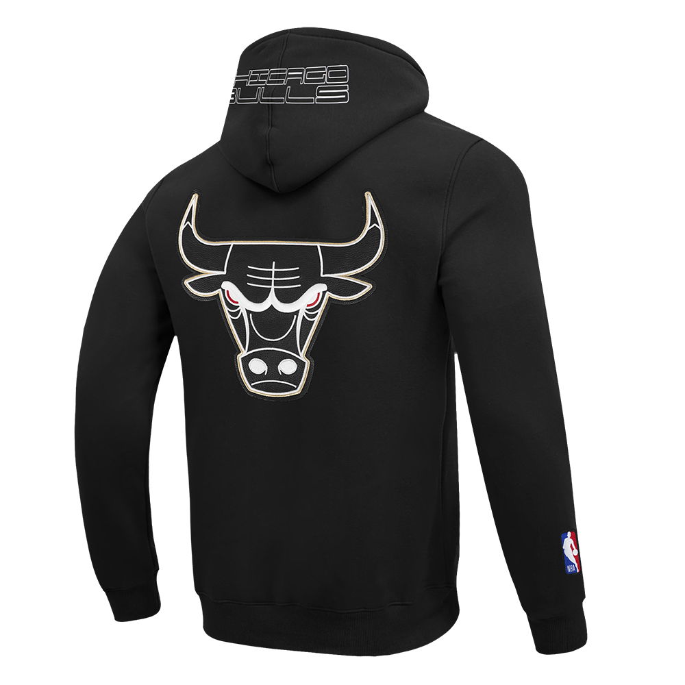 Pro Standard Men's Chicago Bulls Met Gold Hoodie-Black/Gold - BLACK/GOLD Thumbnail View 4