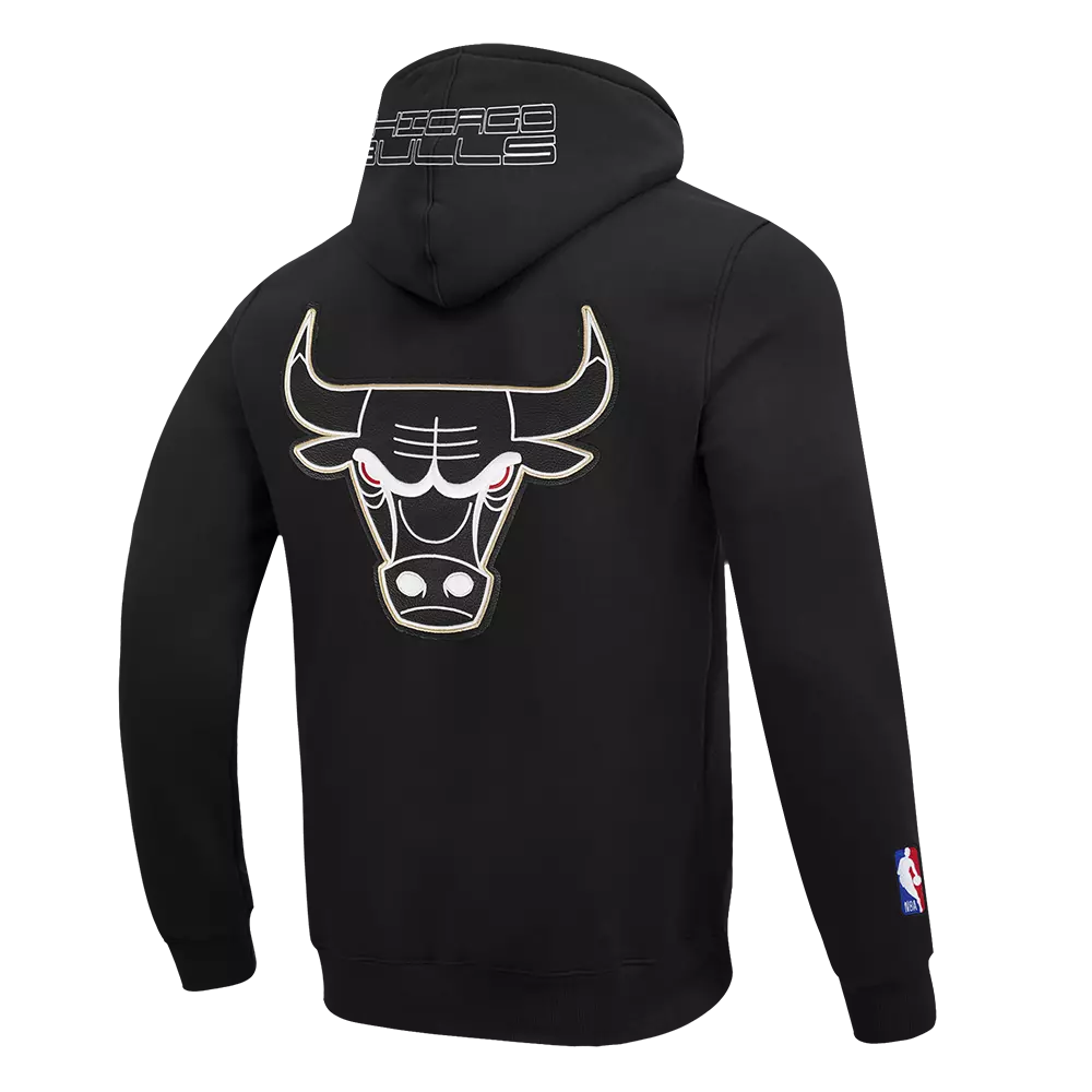Pro Standard Men's Chicago Bulls Met Gold Hoodie-Black/Gold - BLACK/GOLD