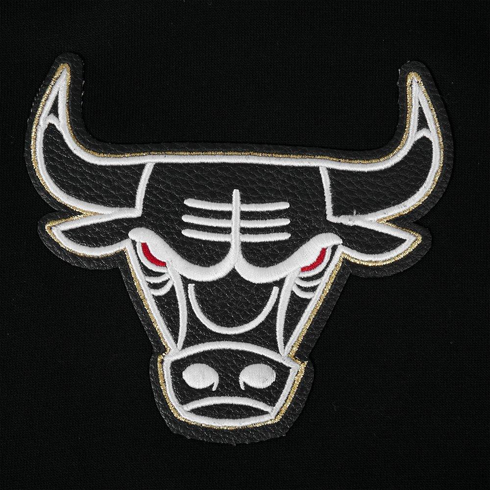 Pro Standard Men's Chicago Bulls Met Gold Hoodie-Black/Gold - BLACK/GOLD Thumbnail View 5