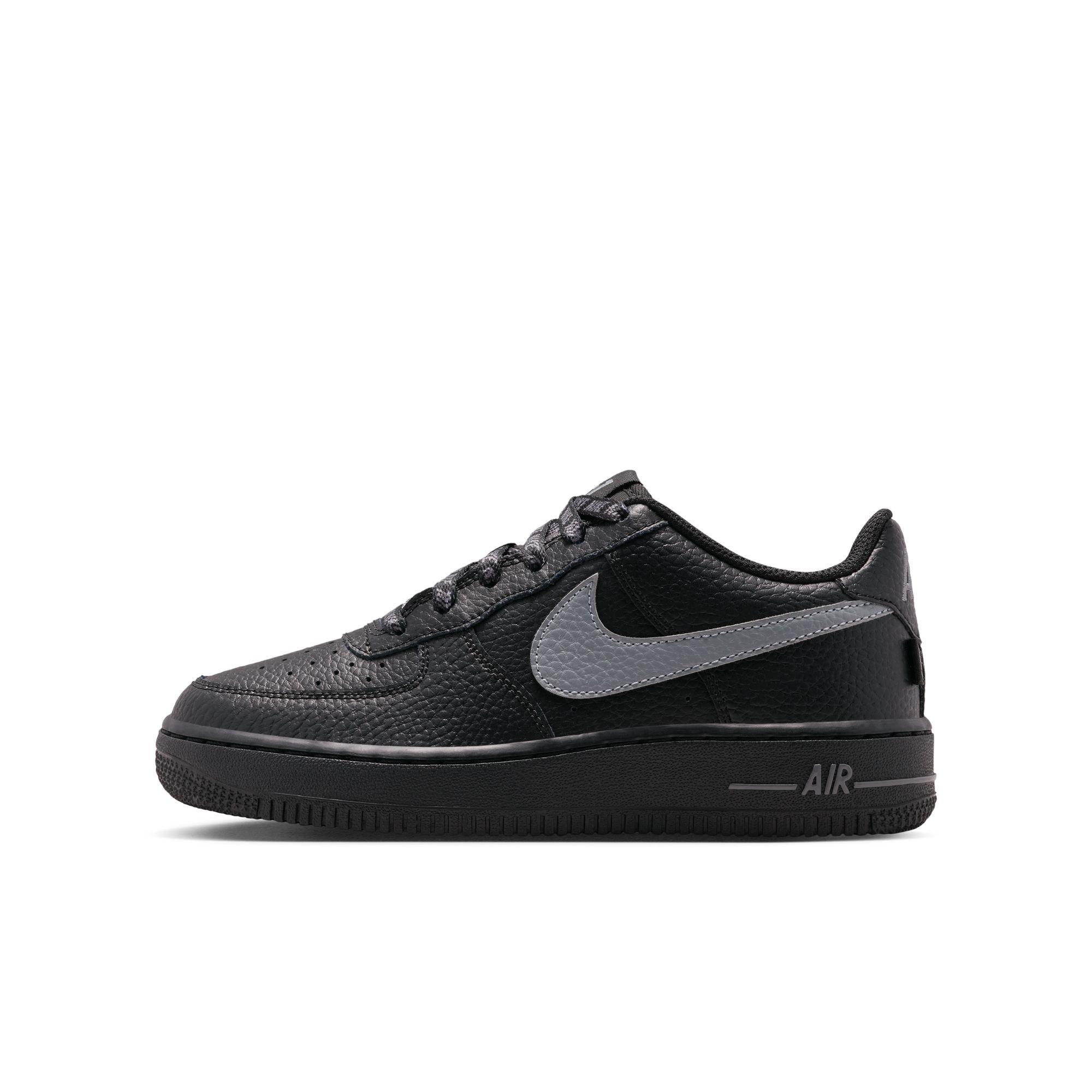 Nike Air Force 1 Low "Black/Smoke Grey" Grade School Boys' Shoe - BLACK/GREY Thumbnail View 3