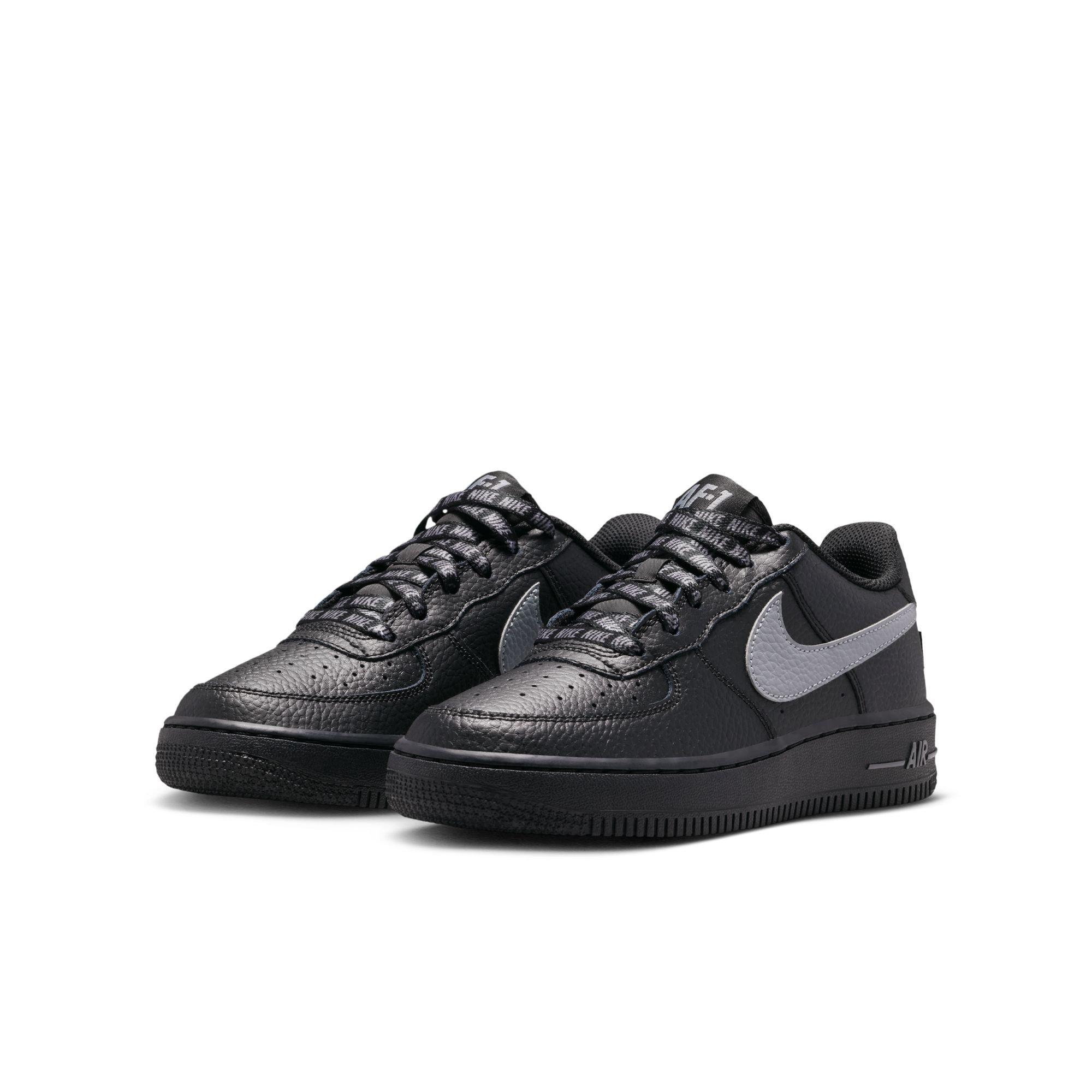 Nike Air Force 1 Low "Black/Smoke Grey" Grade School Boys' Shoe - BLACK/GREY Thumbnail View 5