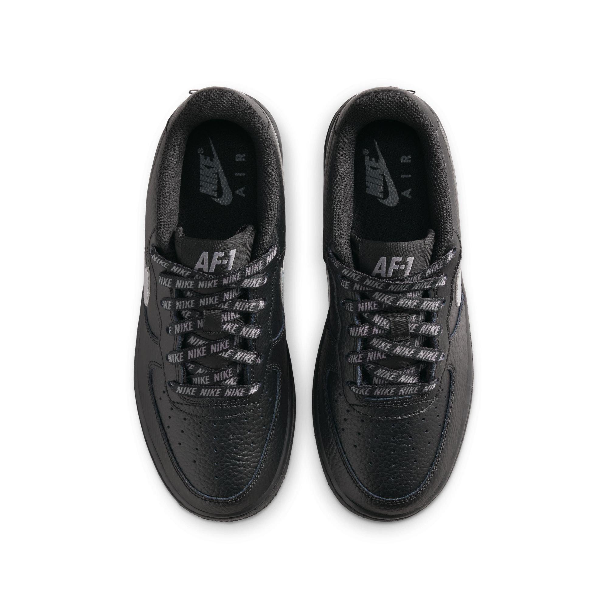 Nike Air Force 1 Low "Black/Smoke Grey" Grade School Boys' Shoe - BLACK/GREY Thumbnail View 6
