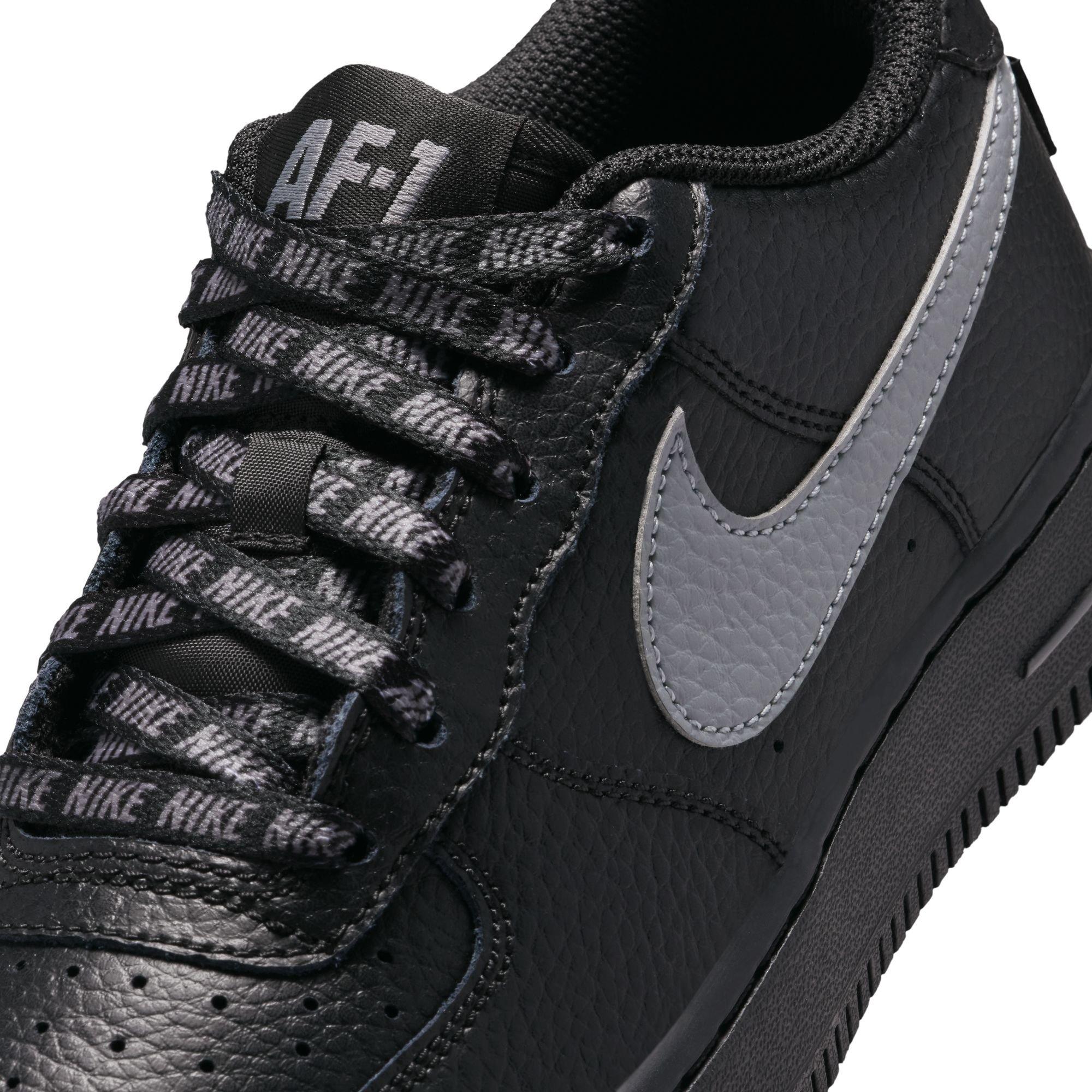 Nike Air Force 1 Low "Black/Smoke Grey" Grade School Boys' Shoe - BLACK/GREY Thumbnail View 9
