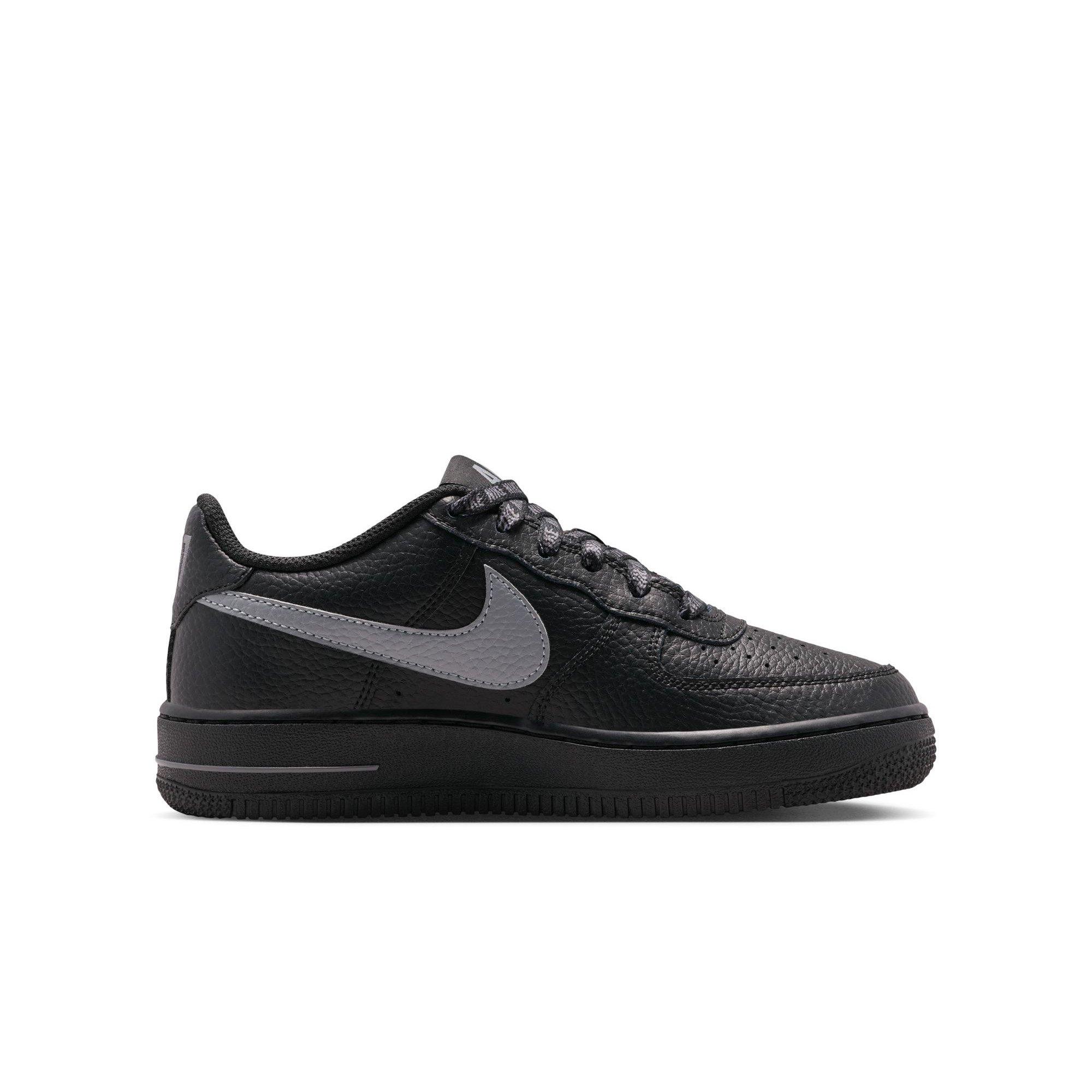 Nike Air Force 1 Low "Black/Smoke Grey" Grade School Boys' Shoe - BLACK/GREY Thumbnail View 2