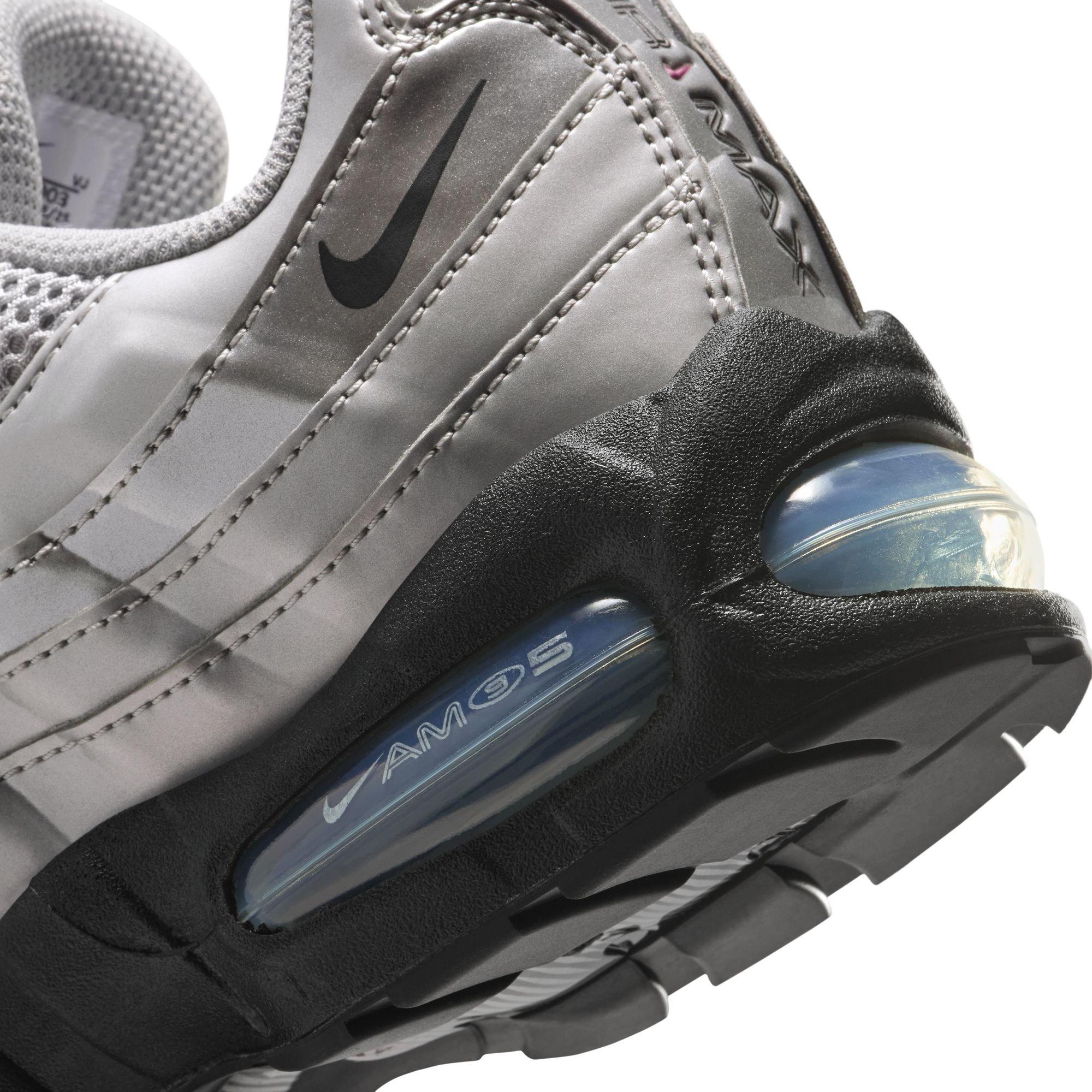 Nike Air Max 95 SE LTR Grade School Boys' "Metallic Silver/Black" Shoe