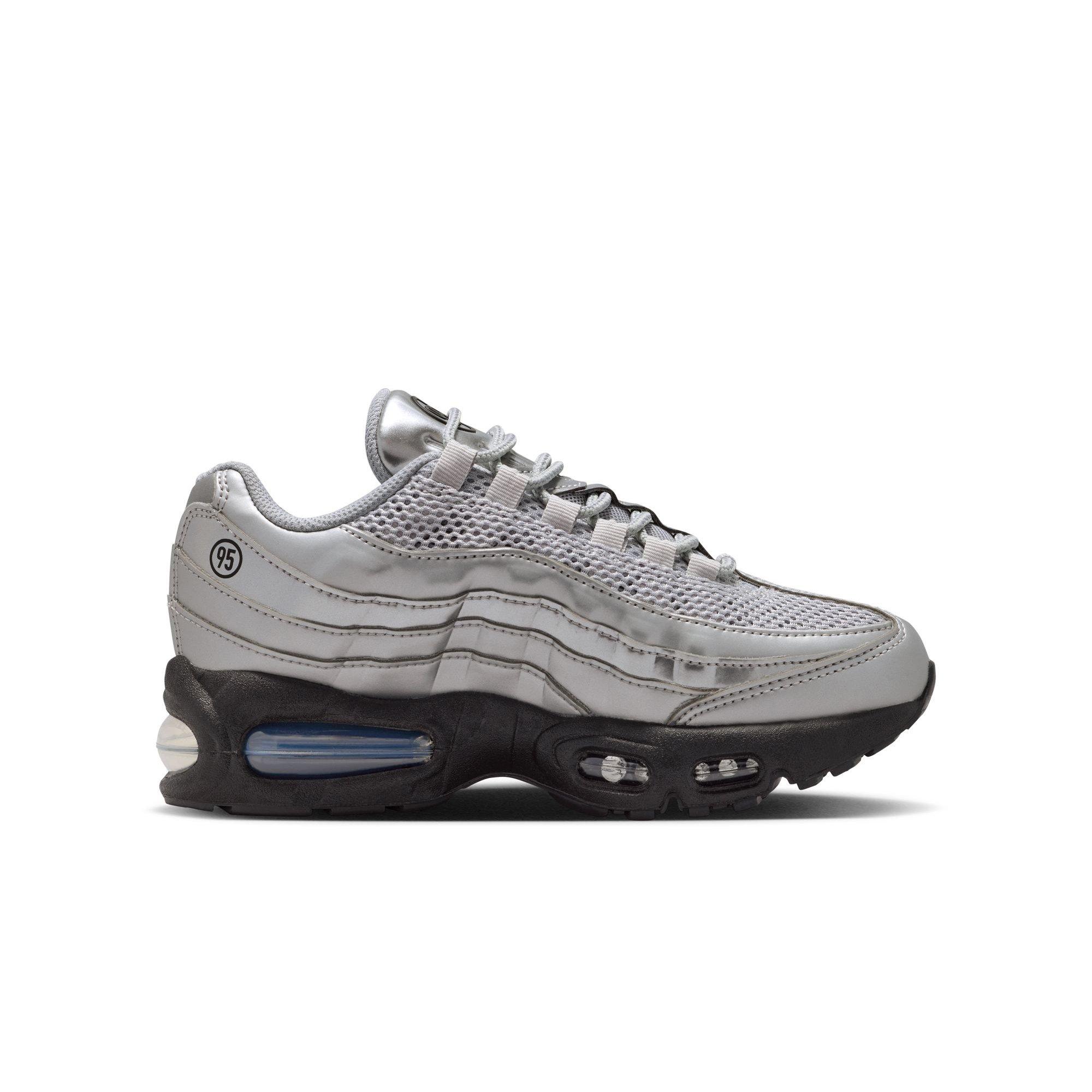 Nike Air Max 95 SE LTR Grade School Boys' "Metallic Silver/Black" Shoe