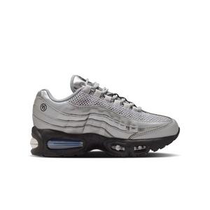 Nike Air Max 95 SE LTR "Metallic Silver/Black" Grade School Boys' Shoe