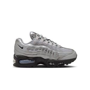 Nike Air Max 95 SE LTR "Metallic Silver/Black" Grade School Boys' Shoe