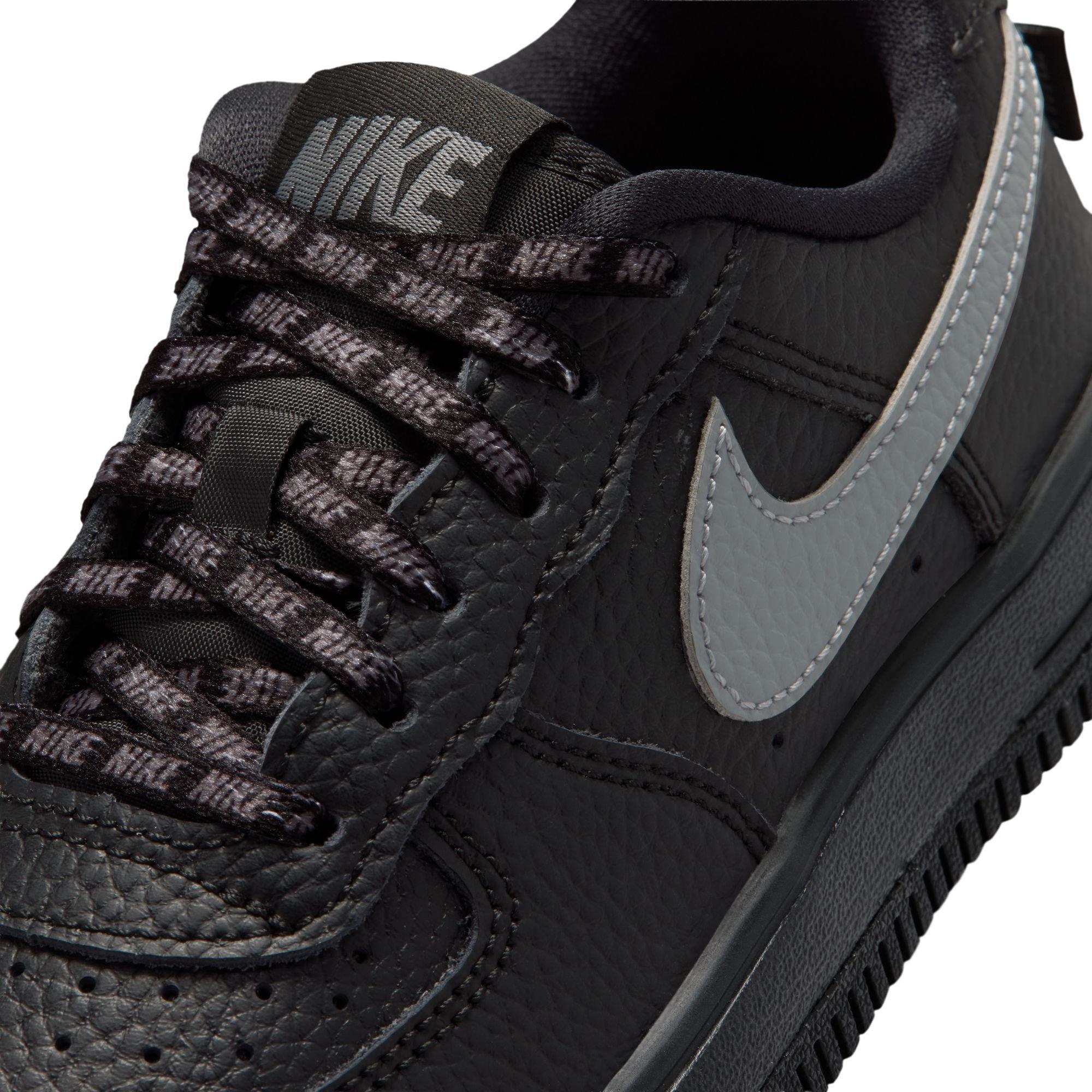 Nike Air Force 1 "Black/Smoke Grey" Preschool Boys' Shoe - BLACK/GREY Thumbnail View 9