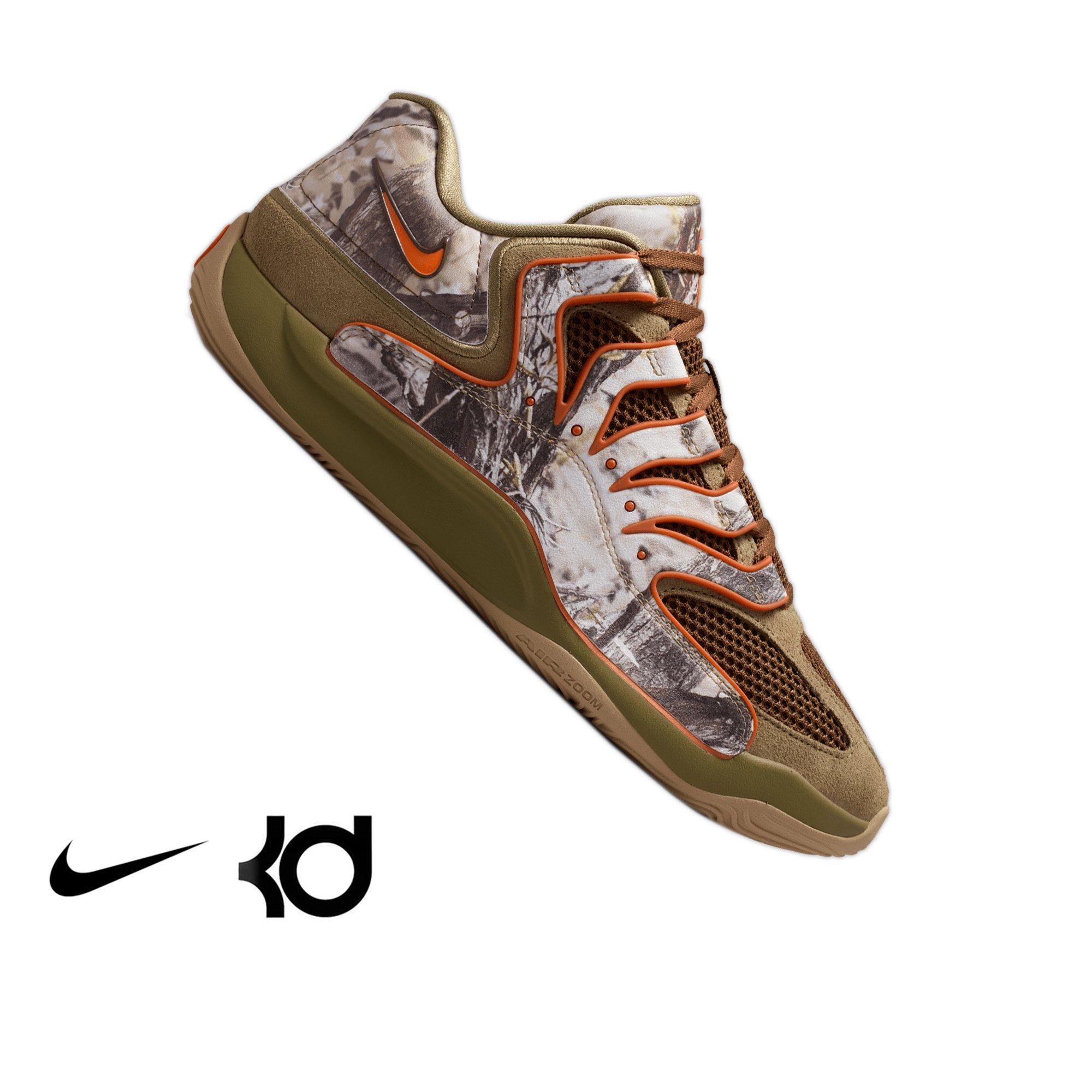 Nike KD18 "Coyote" Men's Basketball Shoe - COYOTE/SAFETY ORANGE/BROWN Thumbnail View 1