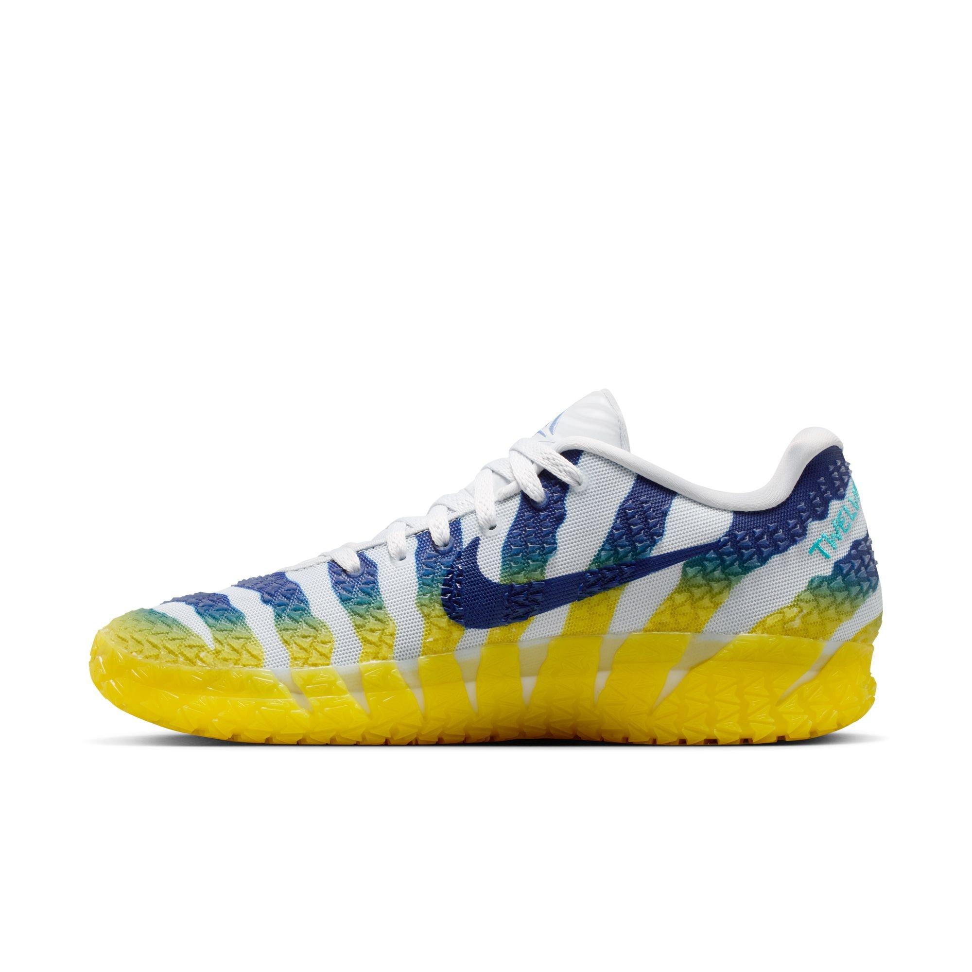 Nike Ja 3 "Murray State" Men's Basketball Shoe - PURE PLATINUM/DEEP ROYAL BLUE/LIGHTENING Thumbnail View 10