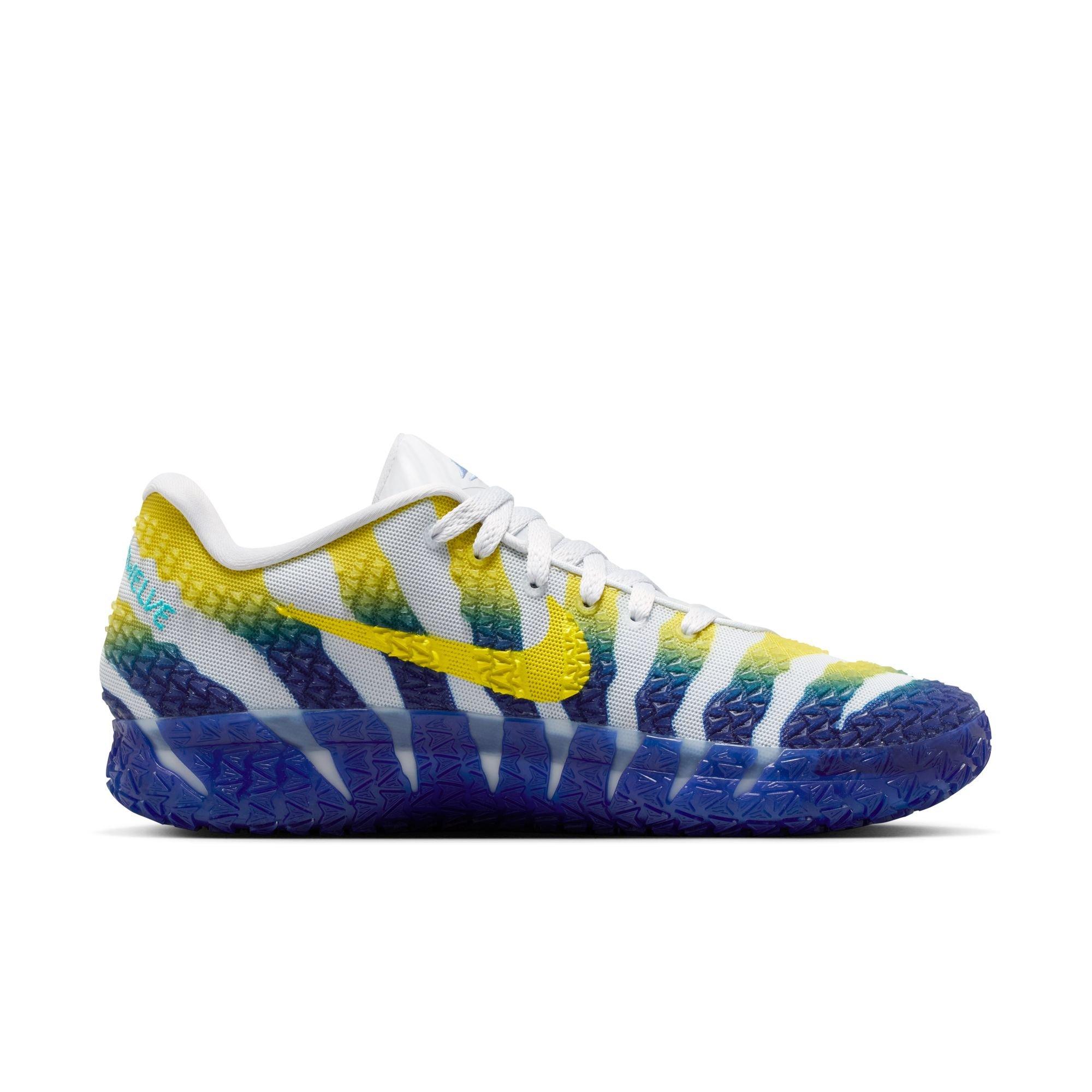 Nike Ja 3 "Murray State" Men's Basketball Shoe - PURE PLATINUM/DEEP ROYAL BLUE/LIGHTENING Thumbnail View 3