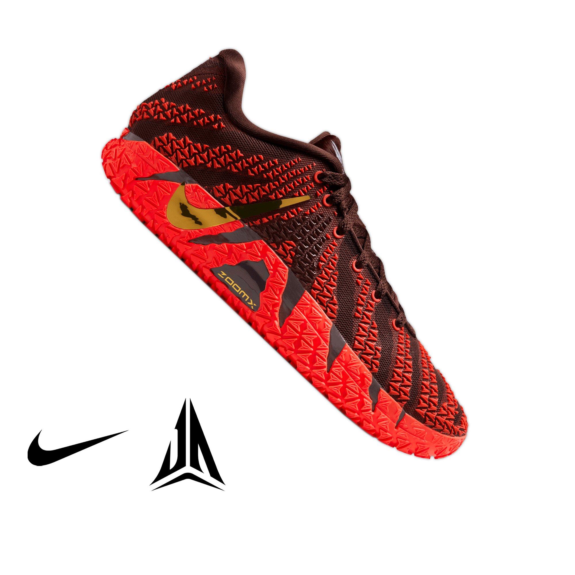 Nike Ja 3 "Lunar New Year" Men's Basketball Shoe - CHOCOLATE/METALLIC GOLD/SILT RED Thumbnail View 1