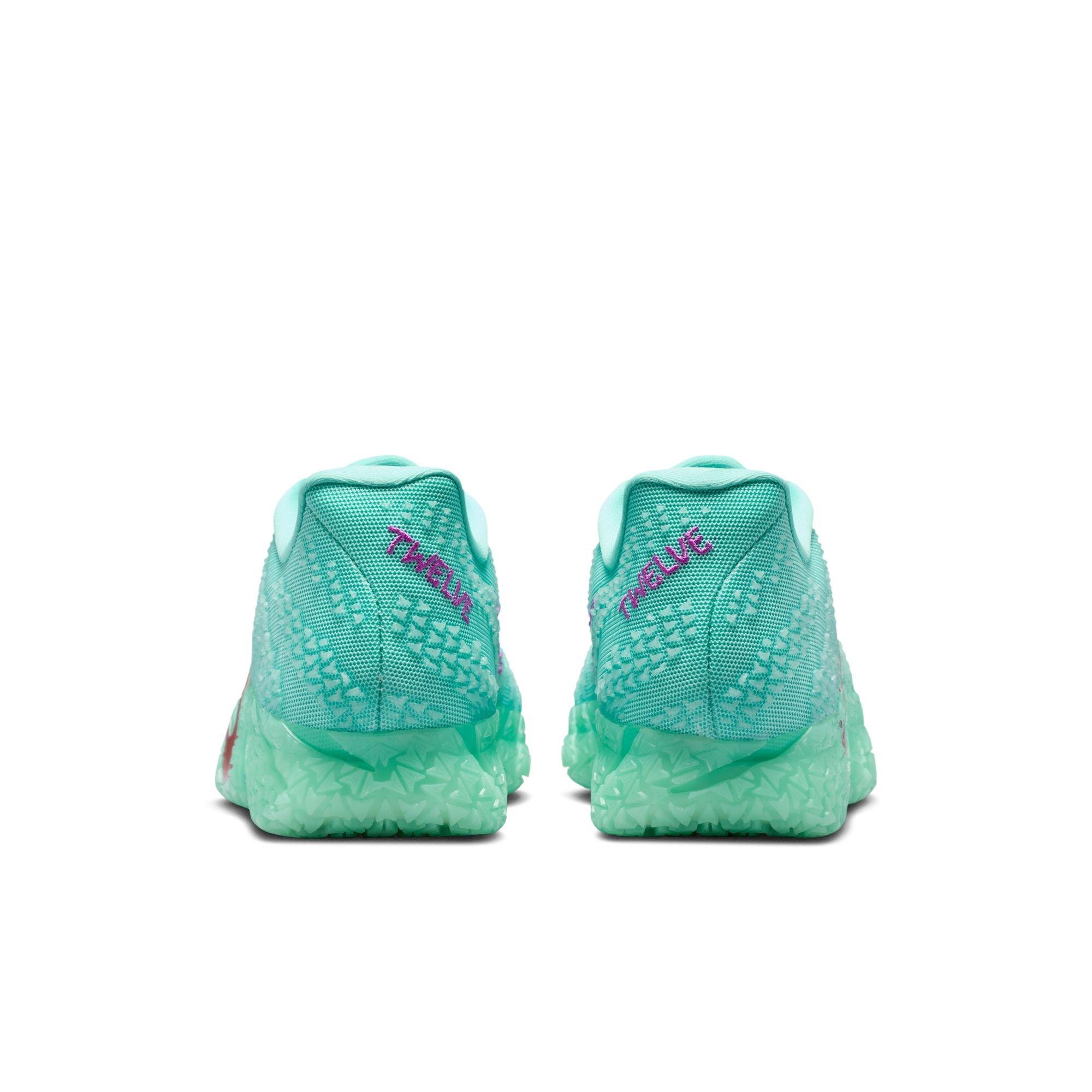 Nike Ja 3 "12 Time" Men's Basketball Shoe - BLEACHED TURQ/SAFETY ORANGE/VIVID PURPLE Thumbnail View 12