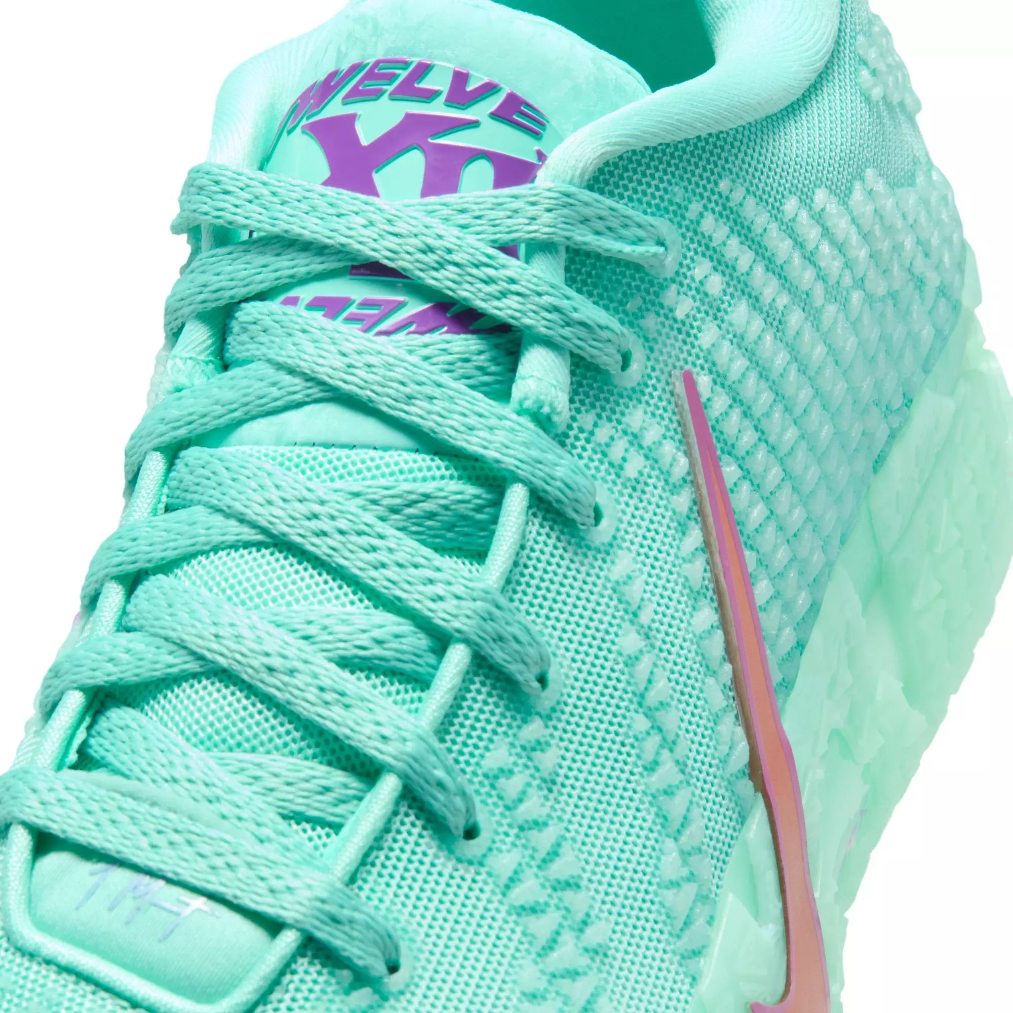 Nike Ja 3 "12 Time" Men's Basketball Shoe - BLEACHED TURQ/SAFETY ORANGE/VIVID PURPLE