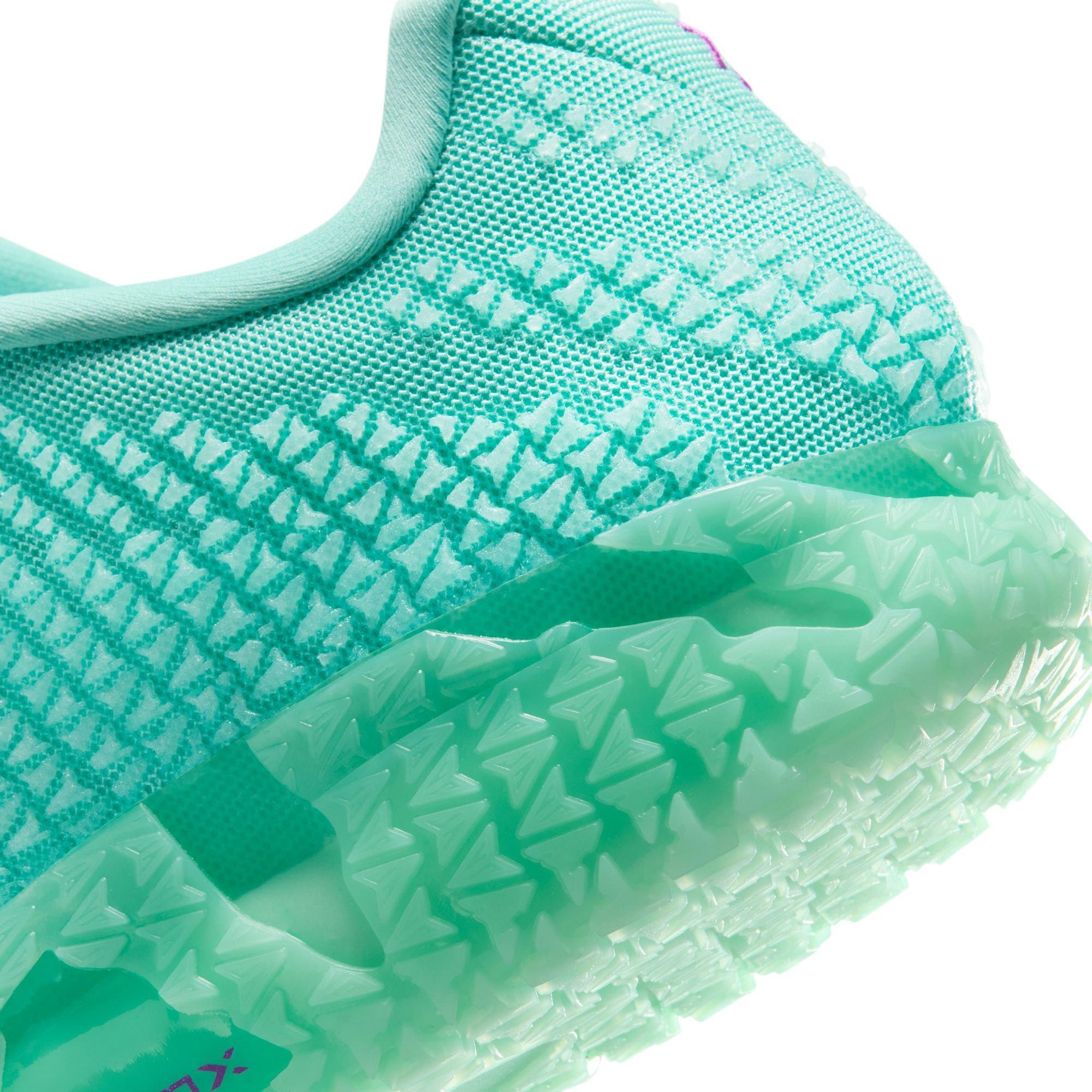 Nike Ja 3 "12 Time" Men's Basketball Shoe - BLEACHED TURQ/SAFETY ORANGE/VIVID PURPLE Thumbnail View 6