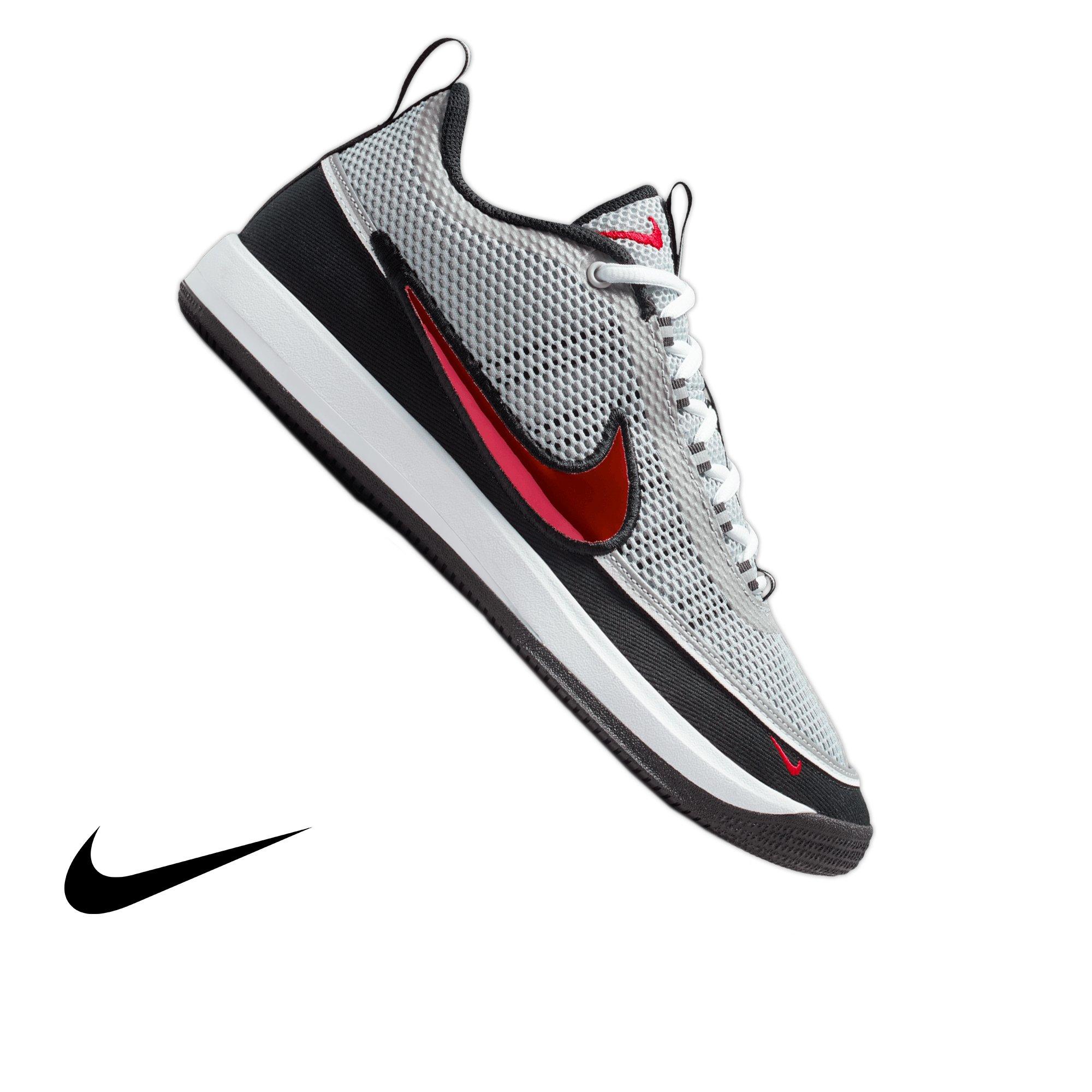 Nike Book 2 "Spiridon" Men&rsquo;s Basketball Shoe - METALLIC SILVER/SPORT RED/BLACK Thumbnail View 1