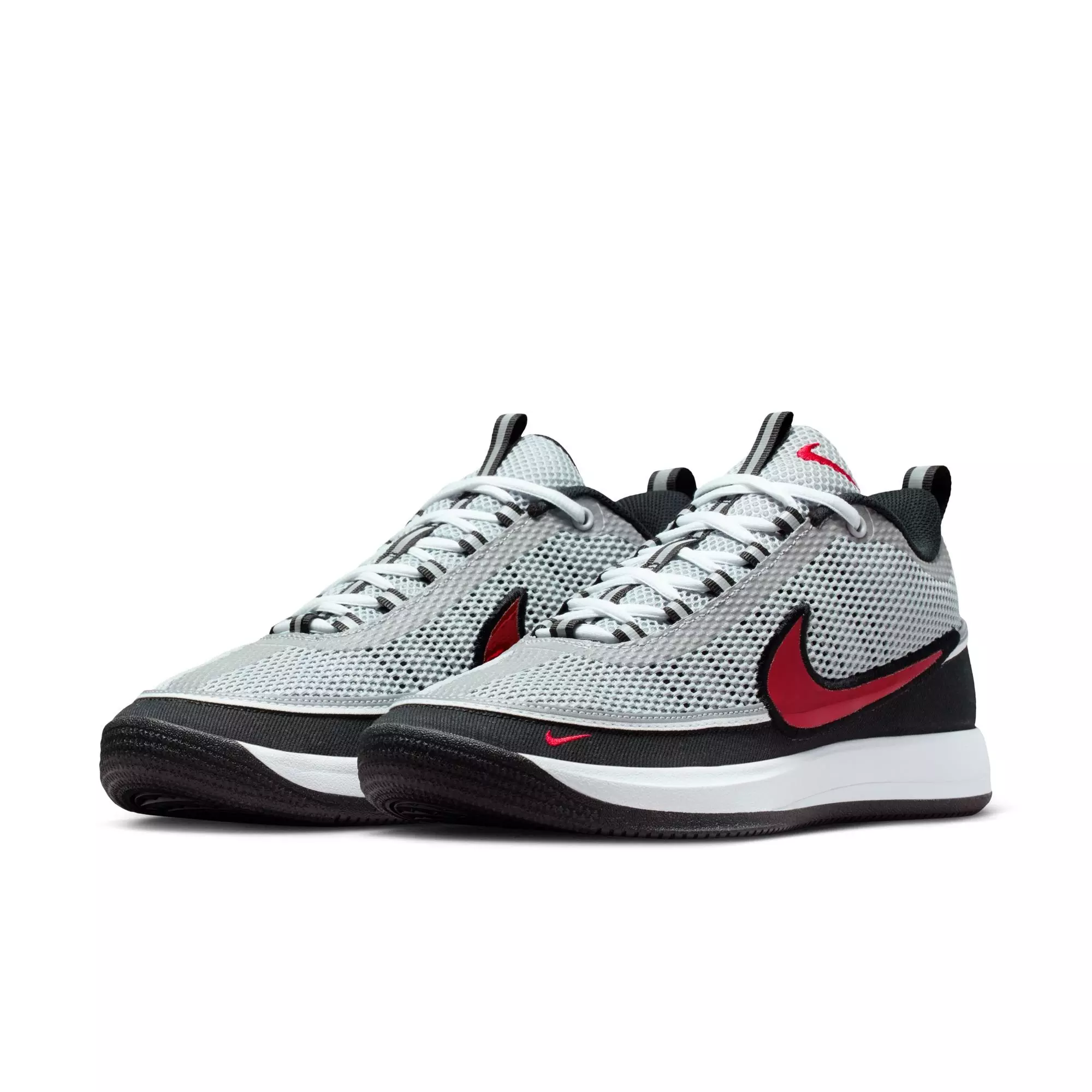 Nike Book 2 "Spiridon" Men&rsquo;s Basketball Shoe - METALLIC SILVER/SPORT RED/BLACK