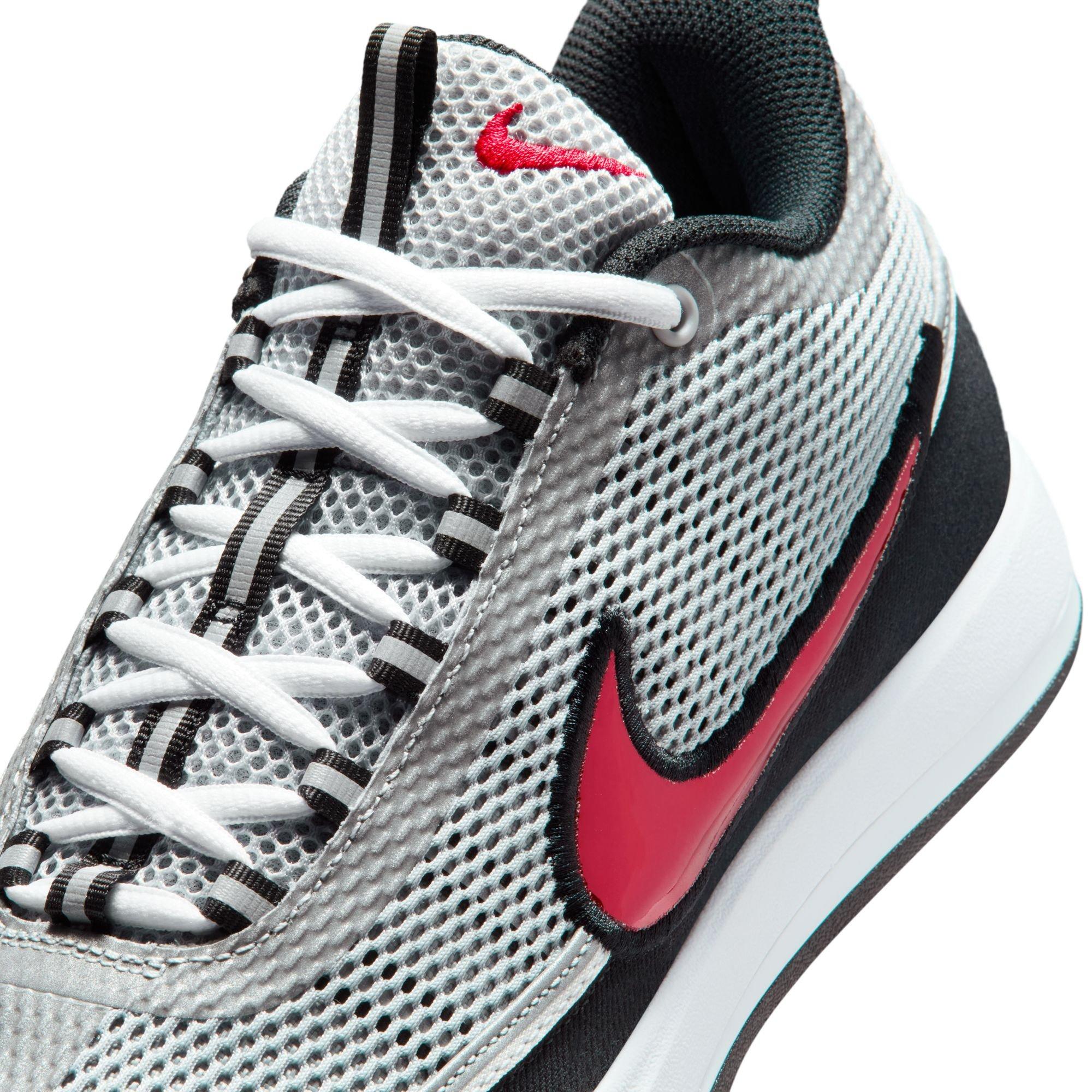 Nike Book 2 "Spiridon" Men&rsquo;s Basketball Shoe - METALLIC SILVER/SPORT RED/BLACK Thumbnail View 5
