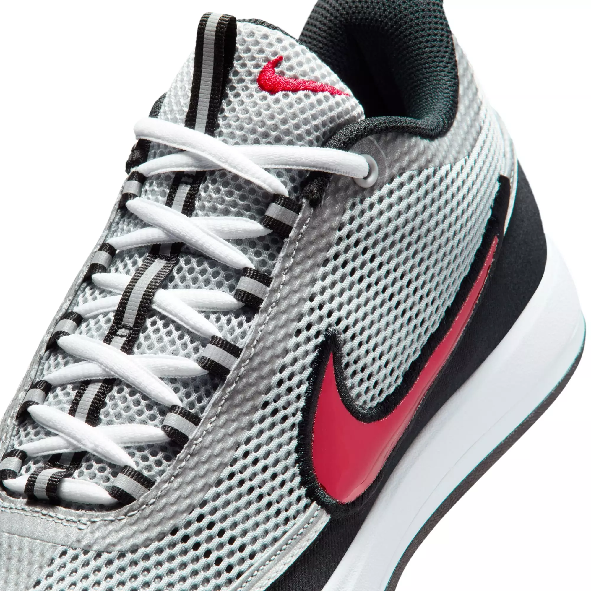 Nike Book 2 "Spiridon" Men&rsquo;s Basketball Shoe - METALLIC SILVER/SPORT RED/BLACK