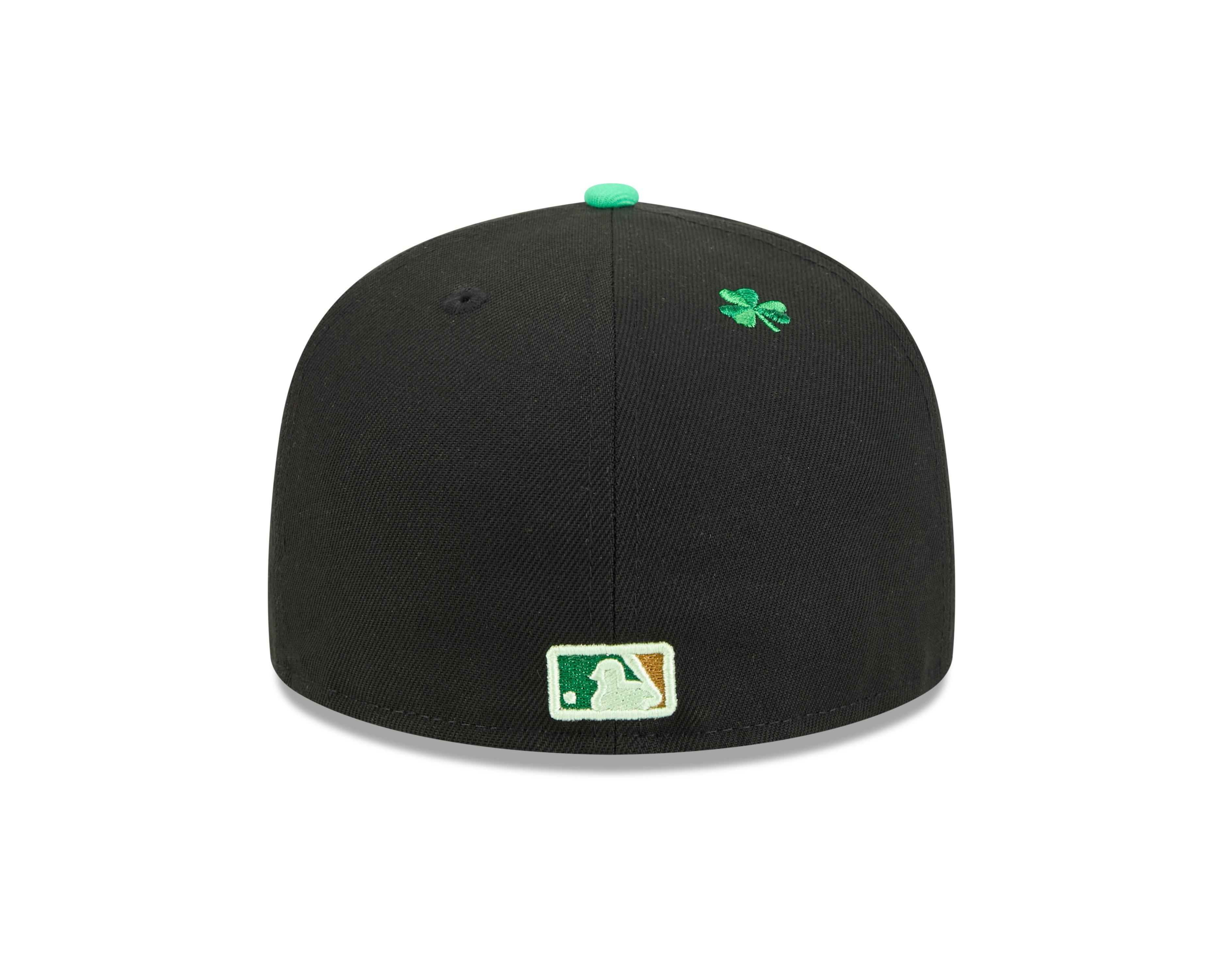 New Era Cincinnati Reds 59FIFTY St. Paddy's Fitted Hat-Black/Green - BLACK/GREEN Thumbnail View 4