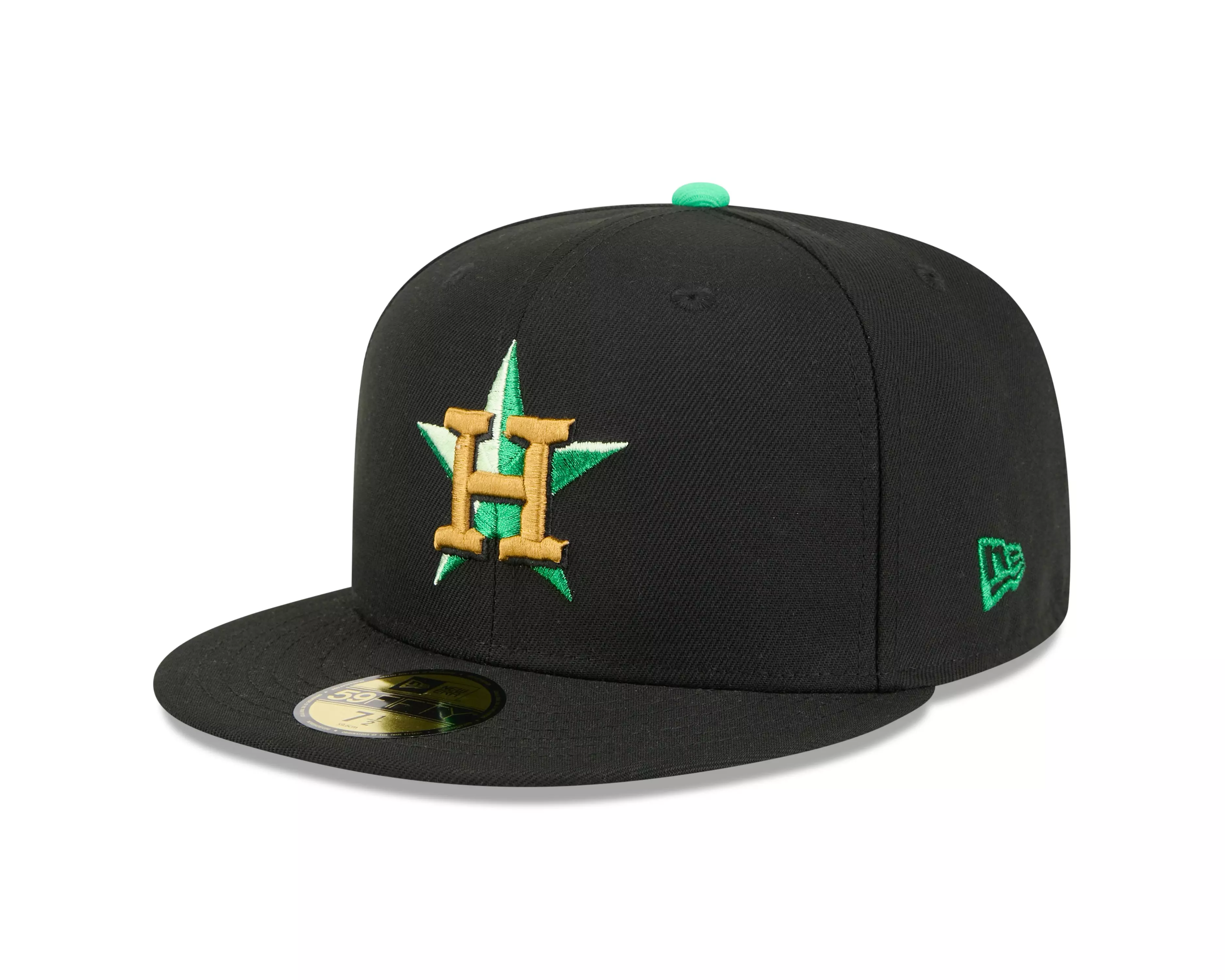 New Era Houston Astros 59FIFTY St. Paddy's Fitted Hat-Black/Green - BLACK/GREEN