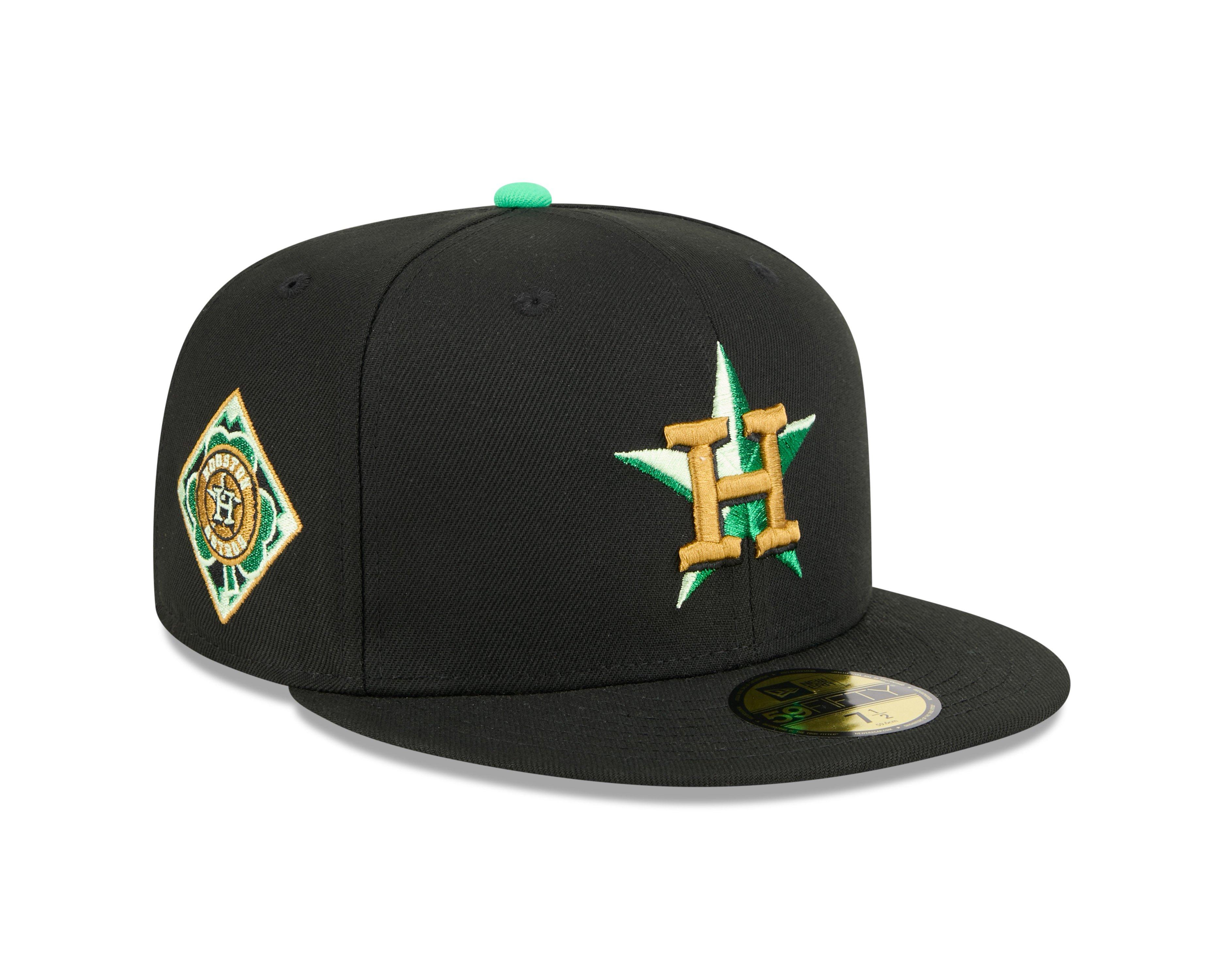 New Era Houston Astros 59FIFTY St. Paddy's Fitted Hat-Black/Green - BLACK/GREEN Thumbnail View 2