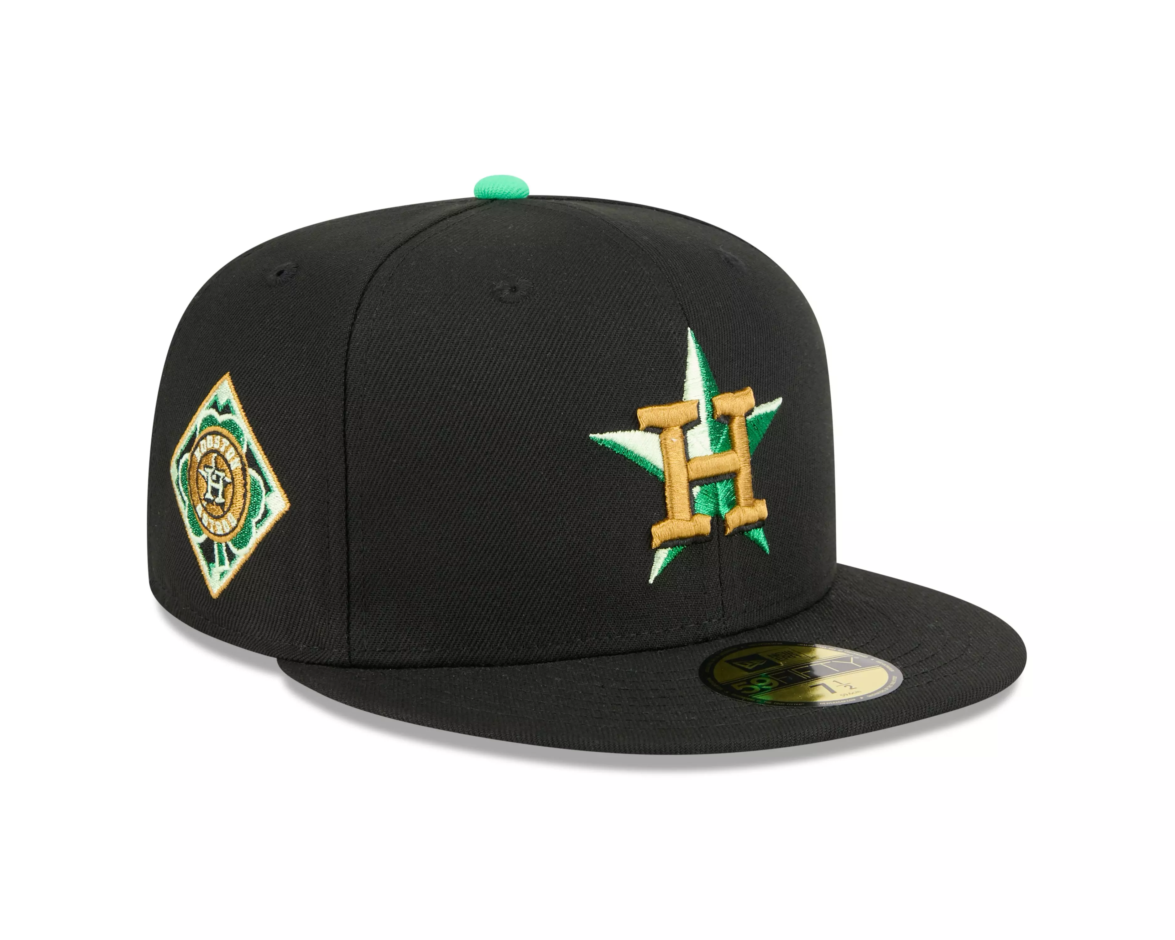 New Era Houston Astros 59FIFTY St. Paddy's Fitted Hat-Black/Green - BLACK/GREEN