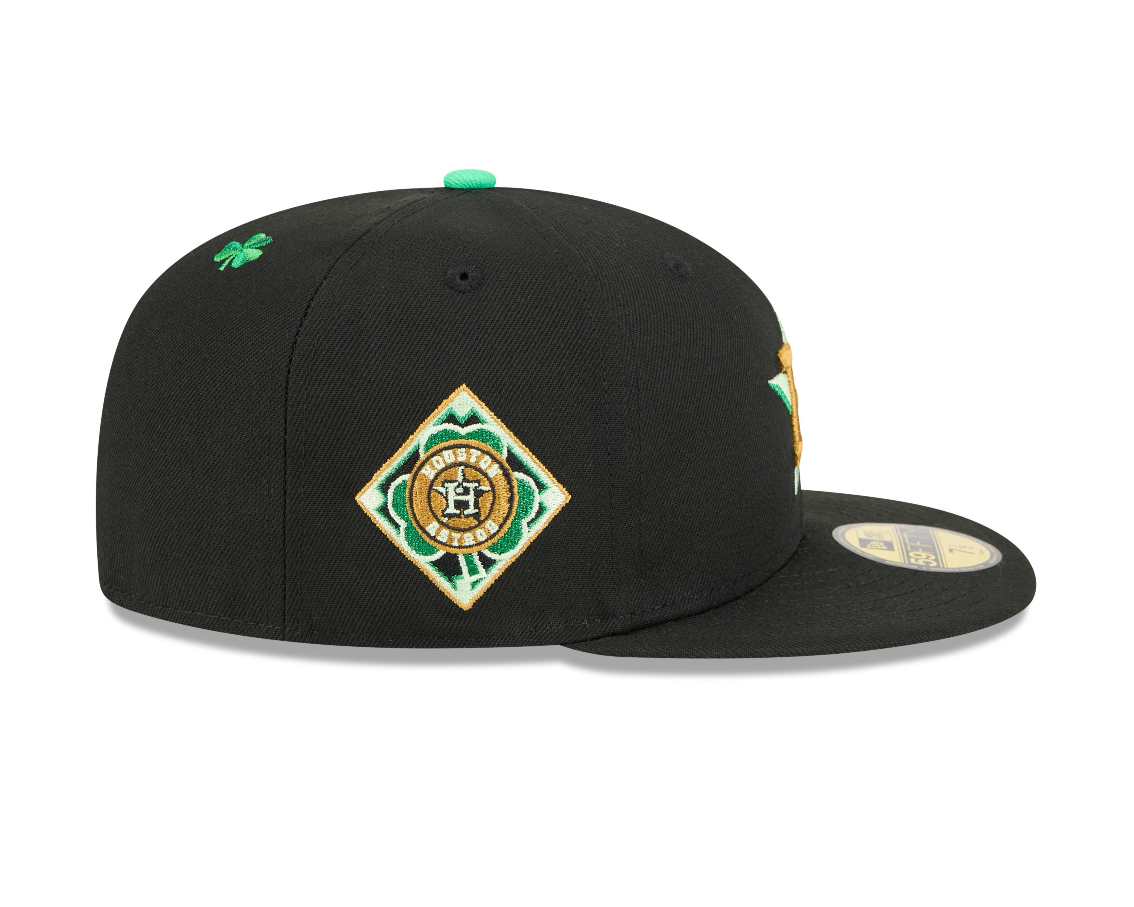 New Era Houston Astros 59FIFTY St. Paddy's Fitted Hat-Black/Green - BLACK/GREEN Thumbnail View 6