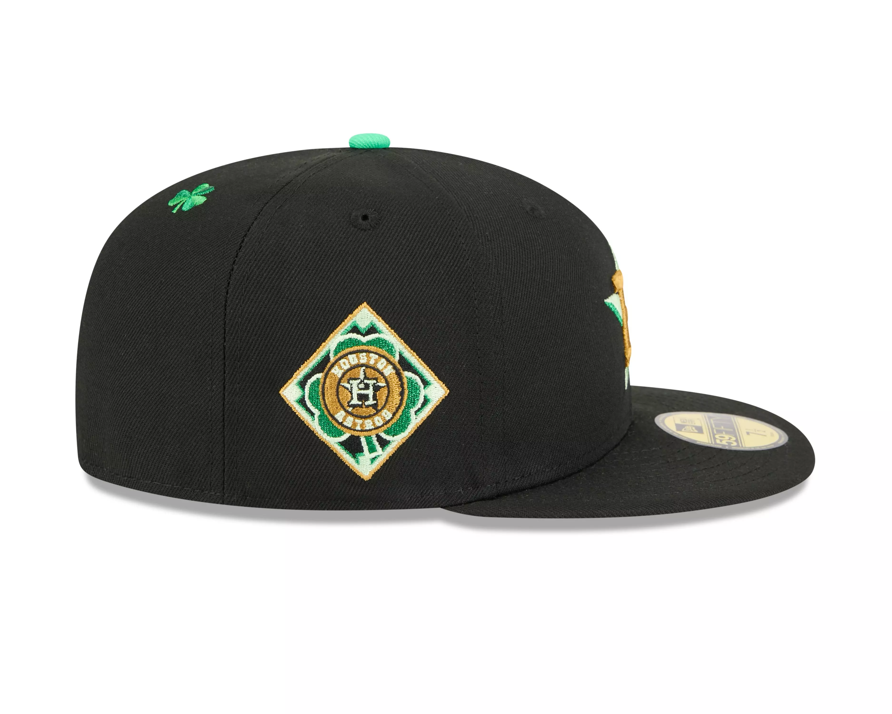 New Era Houston Astros 59FIFTY St. Paddy's Fitted Hat-Black/Green - BLACK/GREEN
