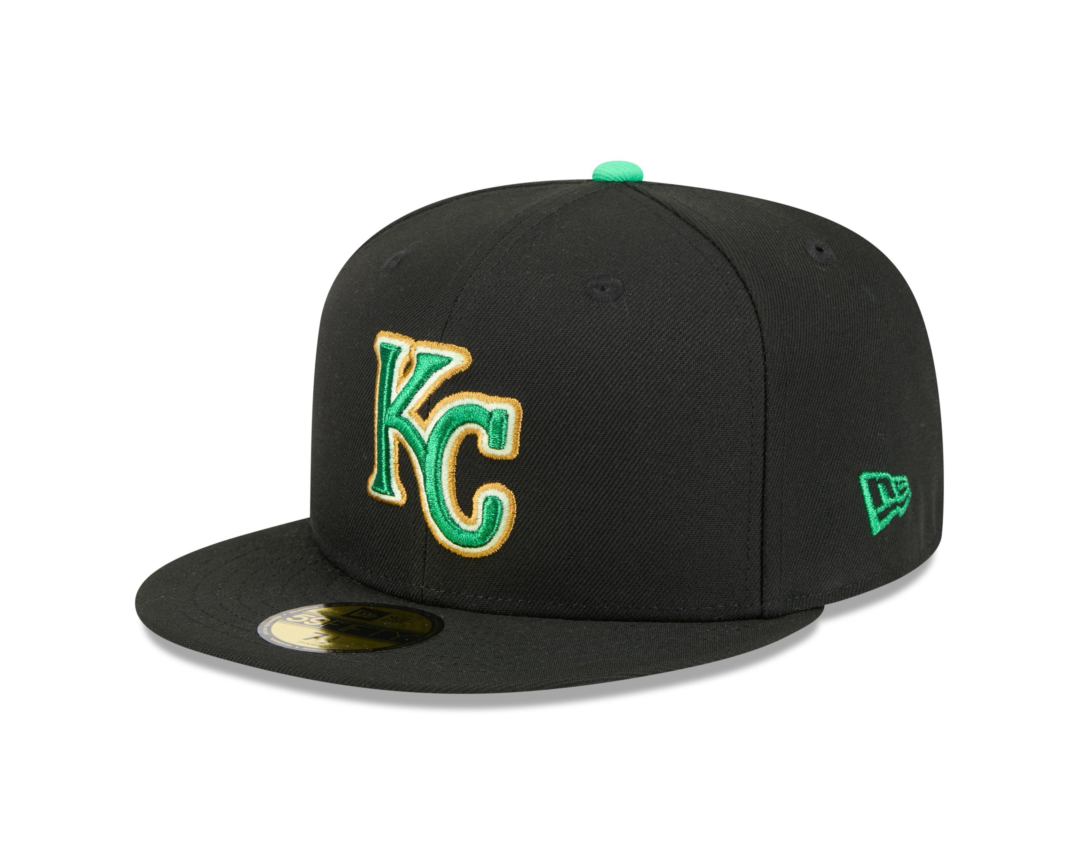 New Era Kansas City Royals 59FIFTY St. Paddy's Fitted Hat-Black/Green - BLACK/GREEN Thumbnail View 1