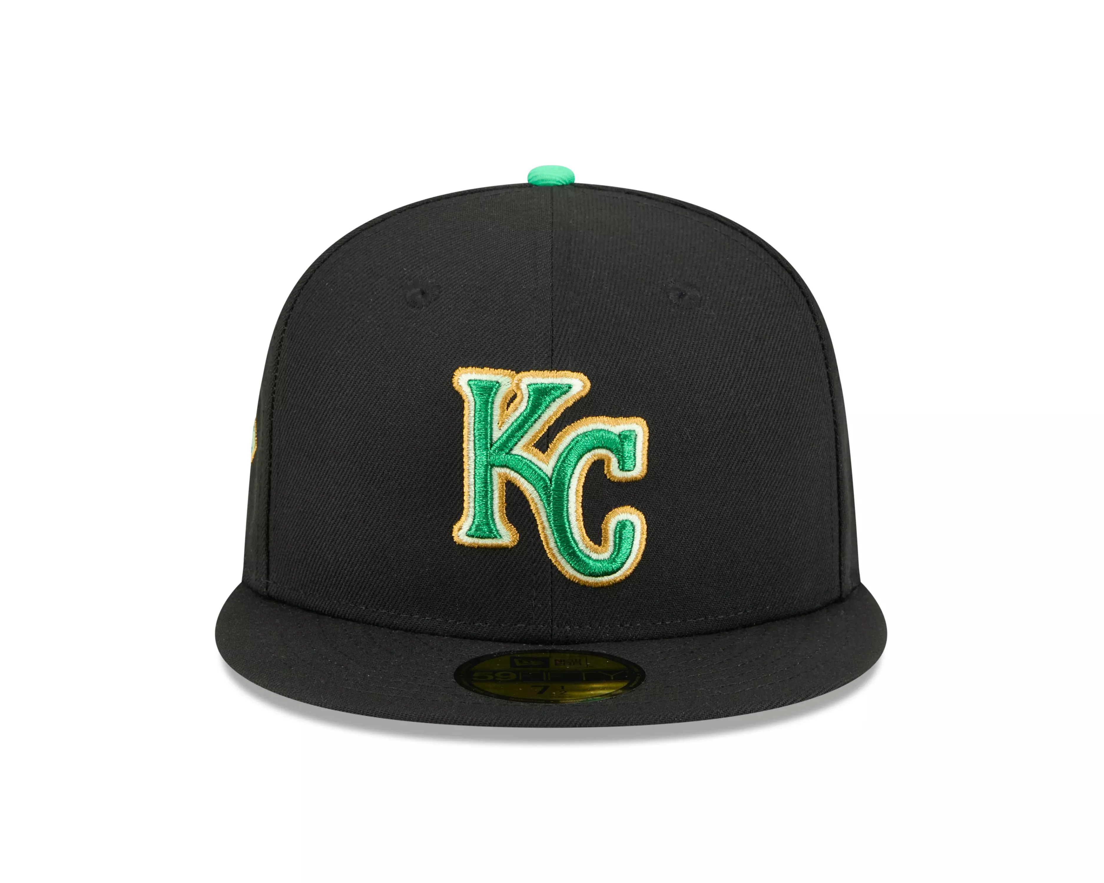 New Era Kansas City Royals 59FIFTY St. Paddy's Fitted Hat-Black/Green - BLACK/GREEN