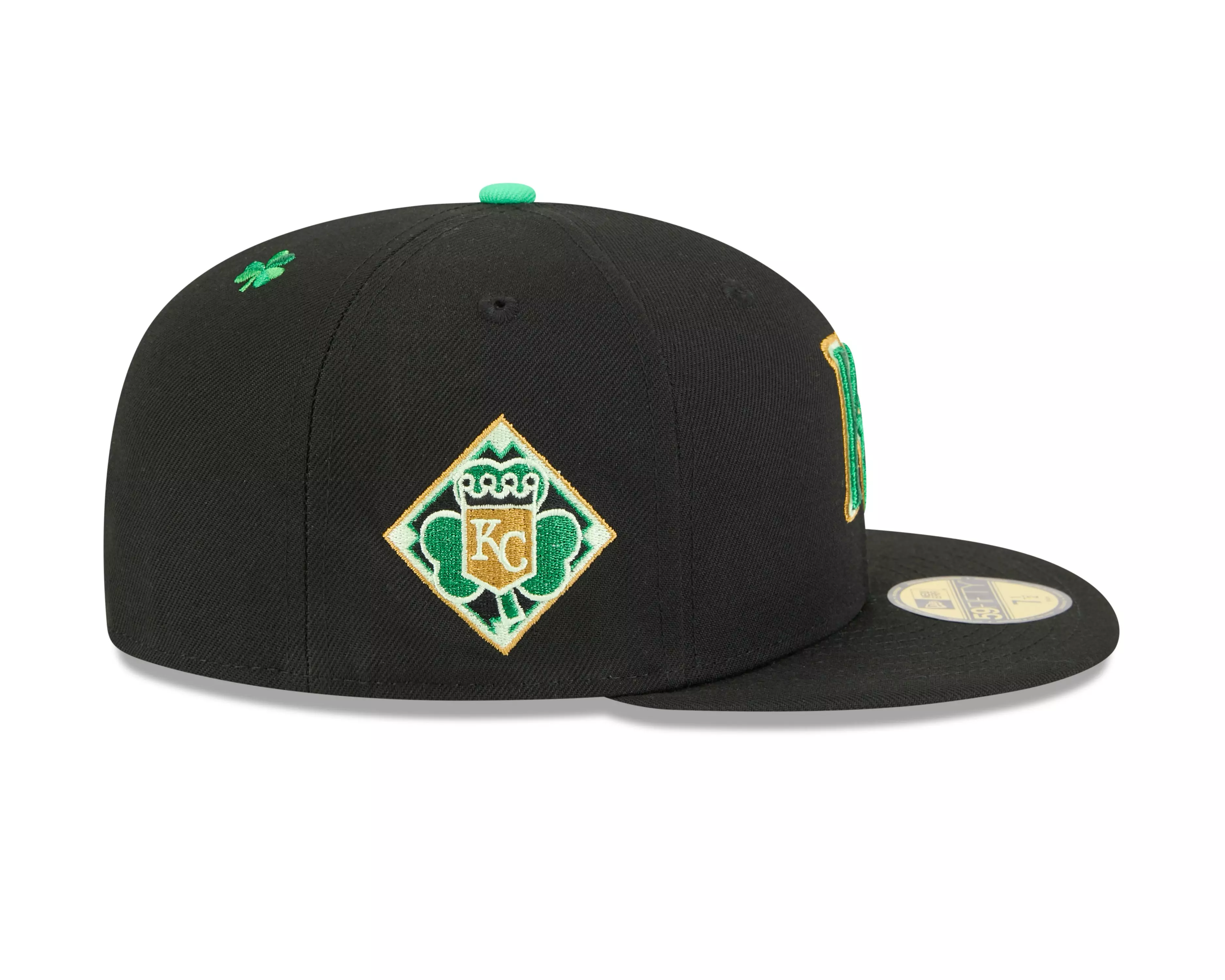 New Era Kansas City Royals 59FIFTY St. Paddy's Fitted Hat-Black/Green - BLACK/GREEN