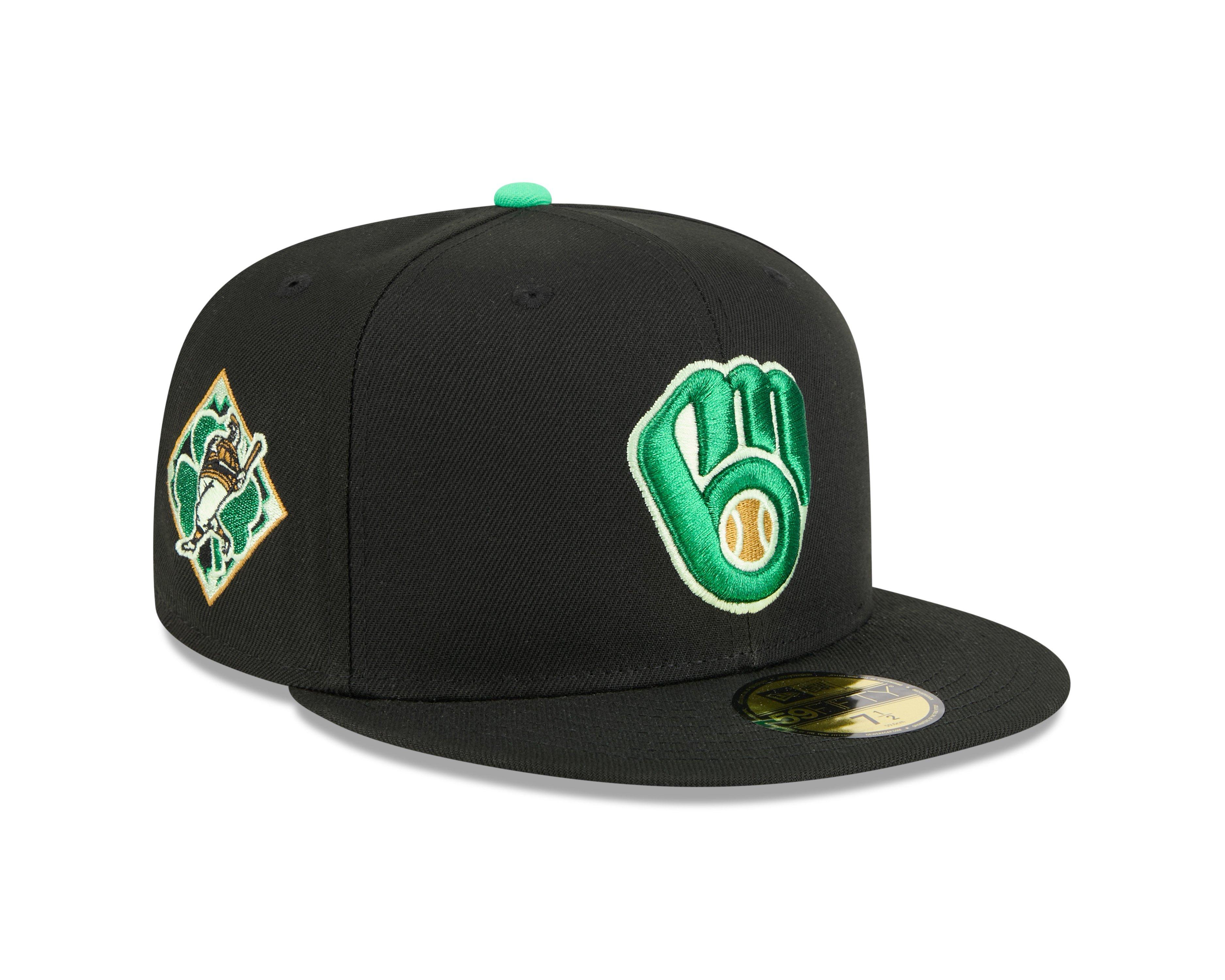 New Era Milwaukee Brewers 59FIFTY St. Paddy's Fitted Hat-Black/Green