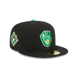 New Era Milwaukee Brewers 59FIFTY St. Paddy's Fitted Hat-Black/Green