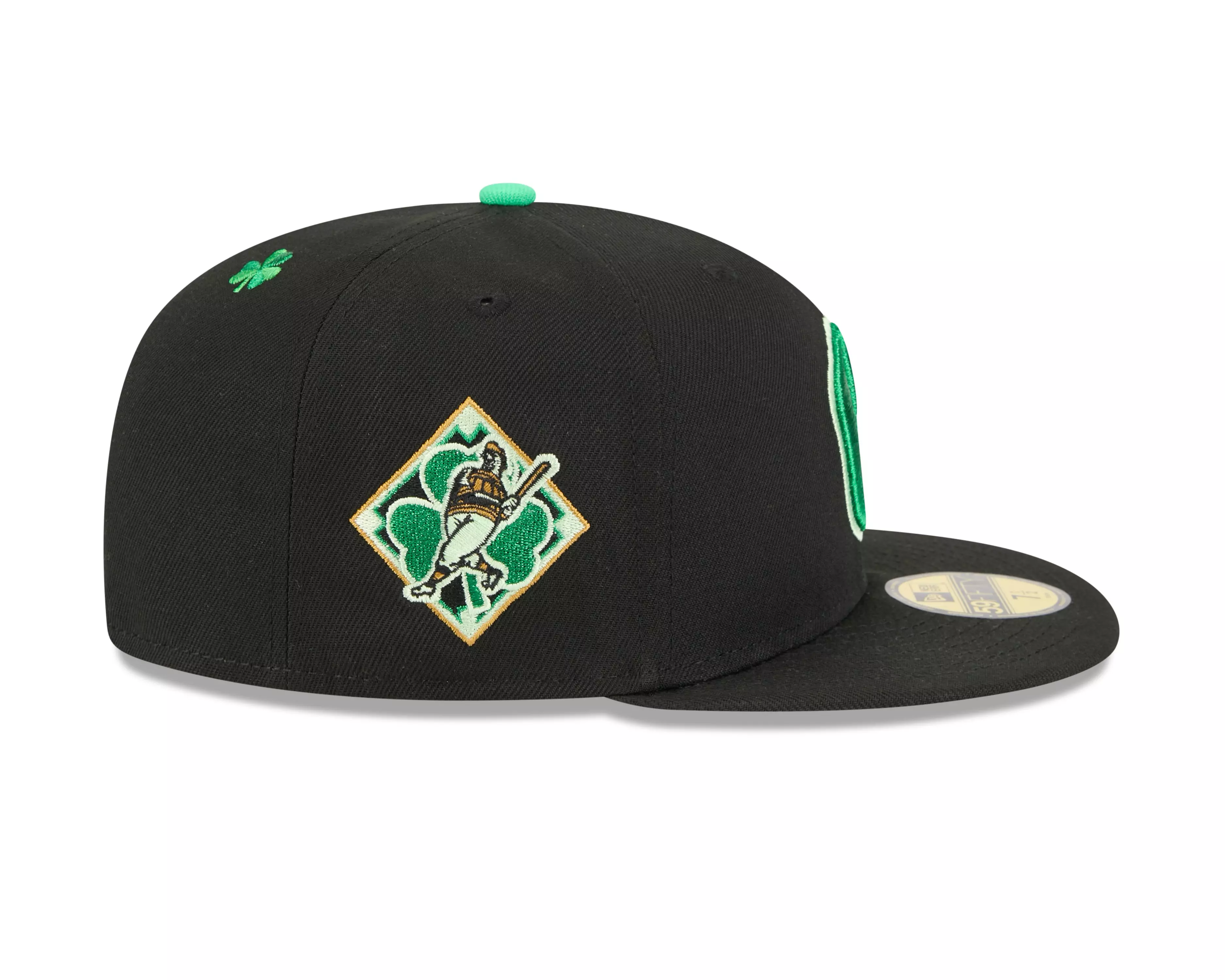 New Era Milwaukee Brewers 59FIFTY St. Paddy's Fitted Hat-Black/Green - BLACK/GREEN