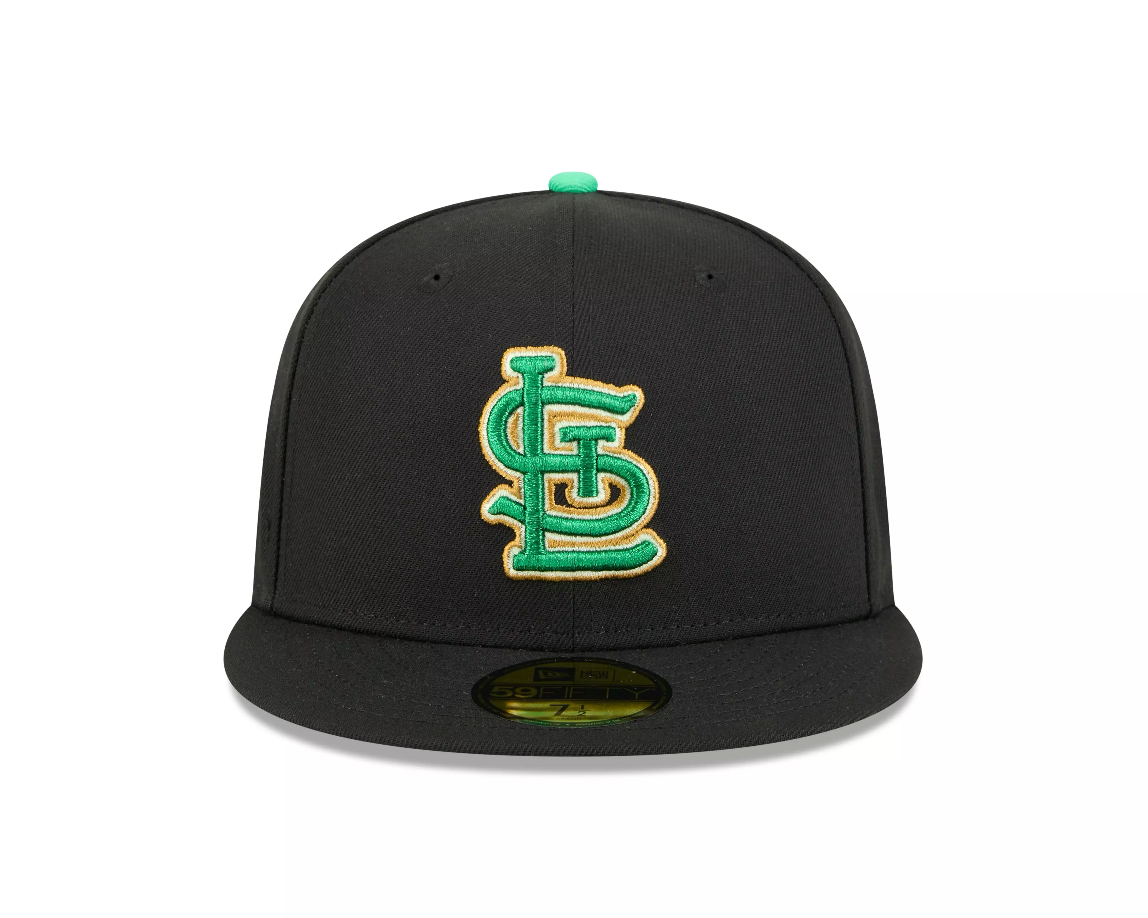 New Era St. Louis Cardinals 59FIFTY St. Paddy's Fitted Hat-Black/Green - BLACK/GREEN