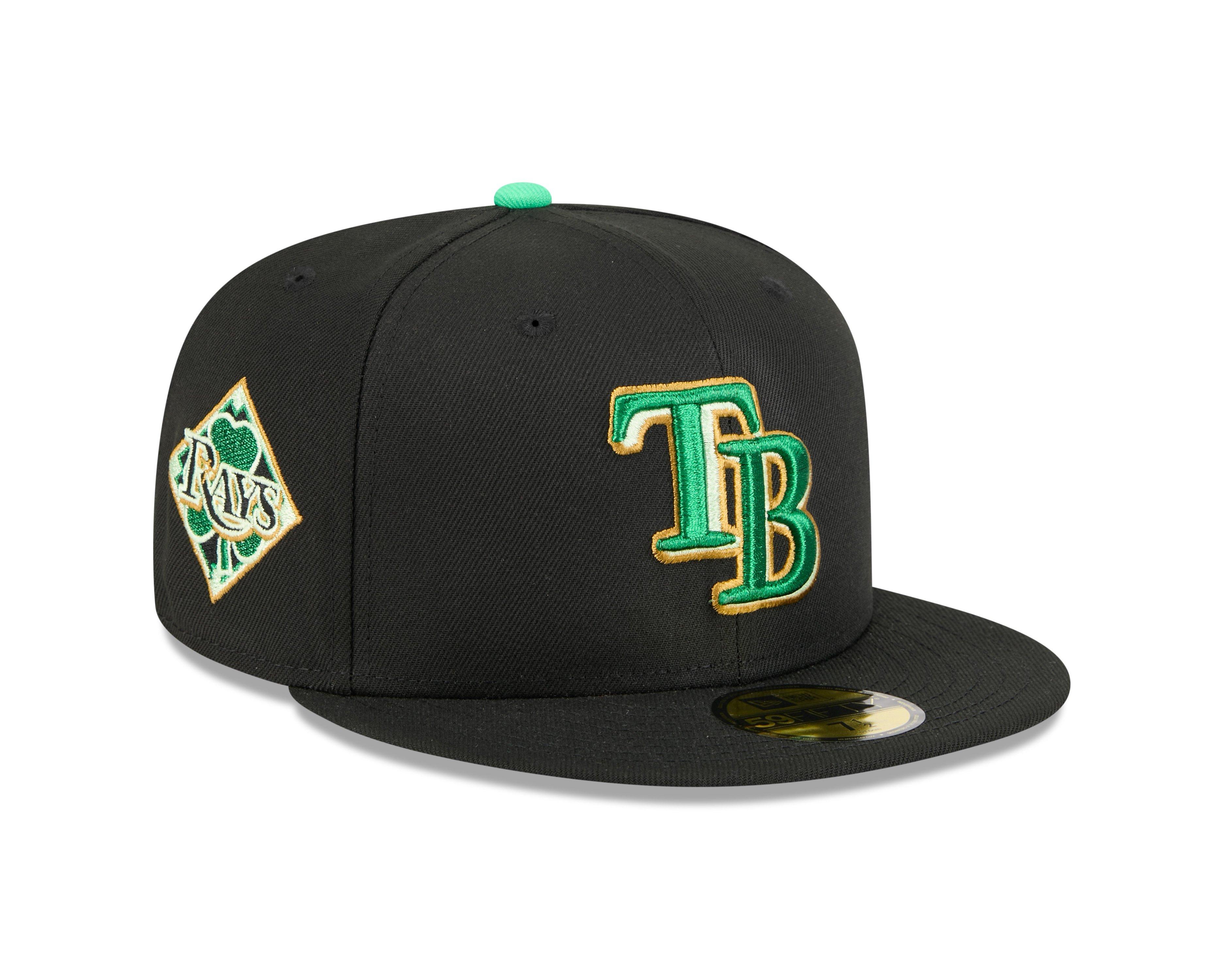 New Era Tampa Bay Rays 59FIFTY St. Paddy's Fitted Hat - Black/Green - BLACK/GREEN Thumbnail View 2