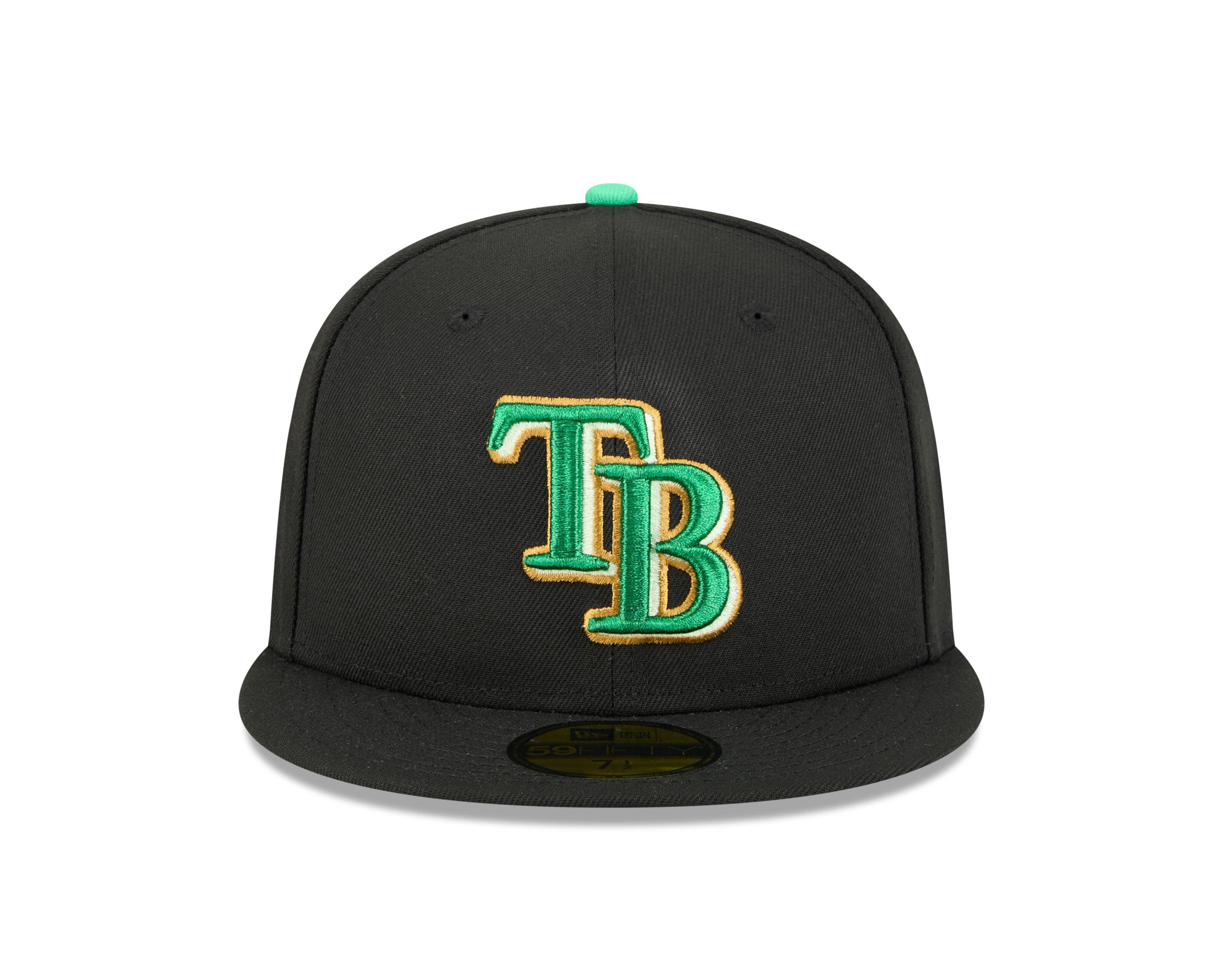 New Era Tampa Bay Rays 59FIFTY St. Paddy's Fitted Hat-Black/Green - BLACK/GREEN Thumbnail View 3
