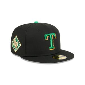 New Era Texas Rangers 59FIFTY St. Paddy's Fitted Hat-Black/Green