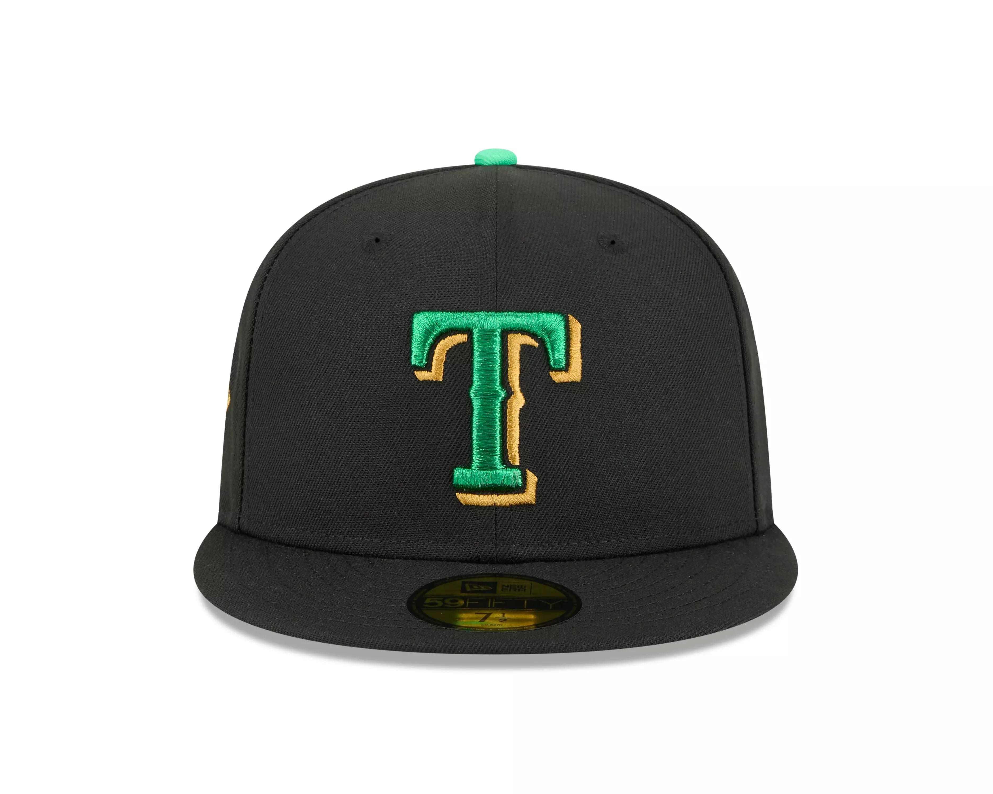 New Era Texas Rangers 59FIFTY St. Paddy's Fitted Hat-Black/Green - BLACK/GREEN