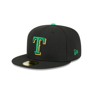 New Era Texas Rangers 59FIFTY St. Paddy's Fitted Hat-Black/Green