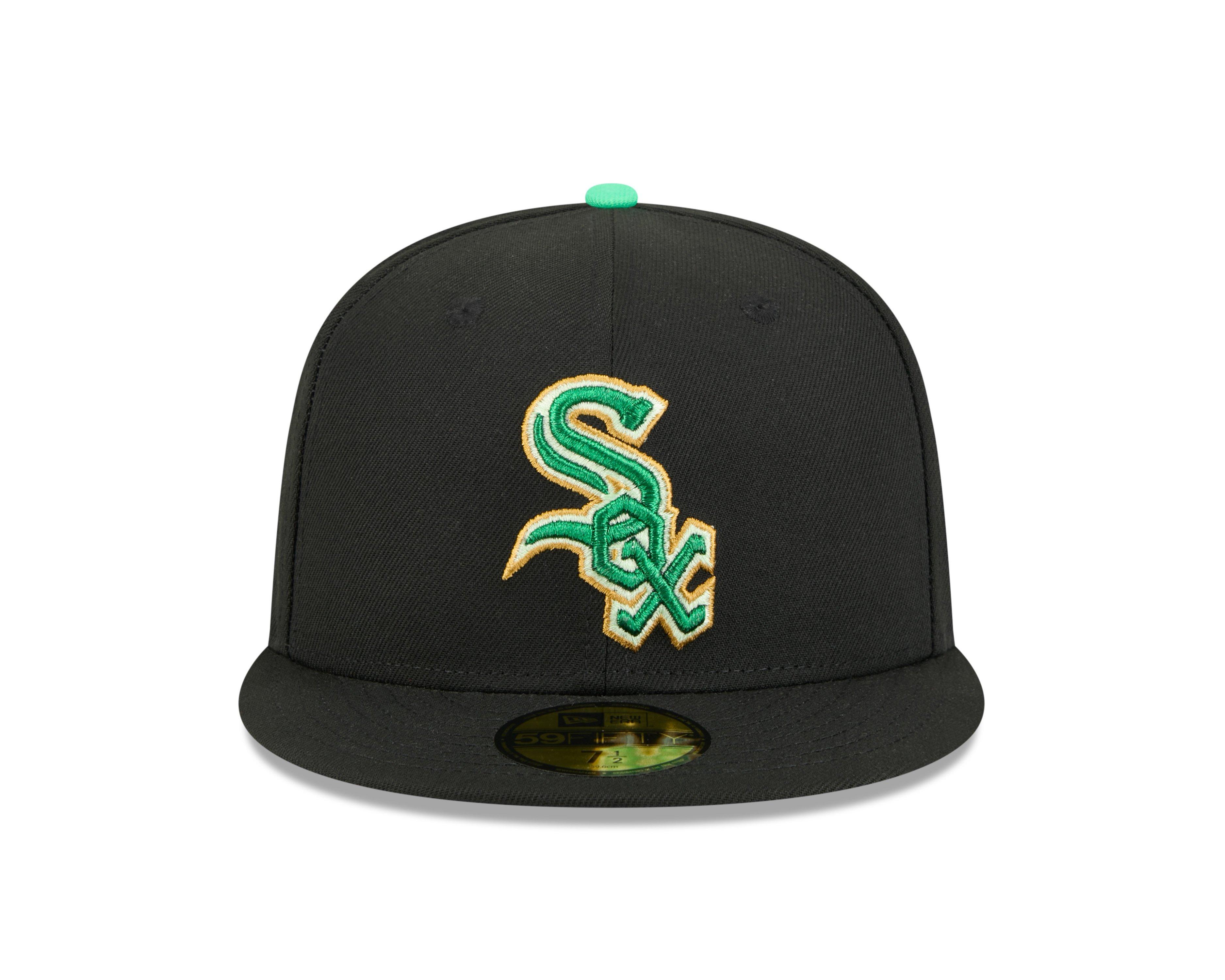 New Era Chicago White Sox 59FIFTY St. Paddy's Fitted Hat-Black/Green - BLACK/GREEN Thumbnail View 3