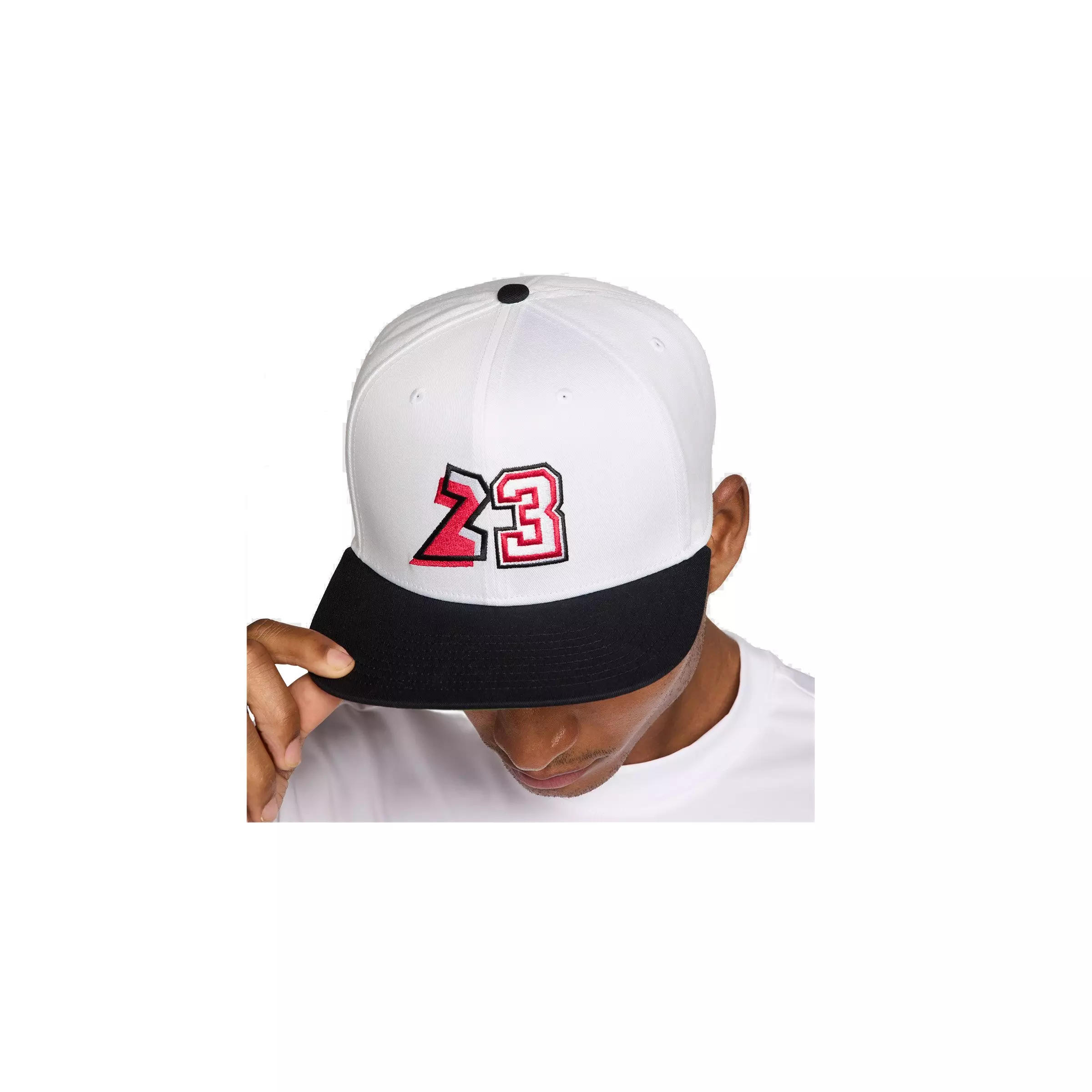Nike Jordan 23 Pro Cap-White/Black/Red - WHITE/BLACK