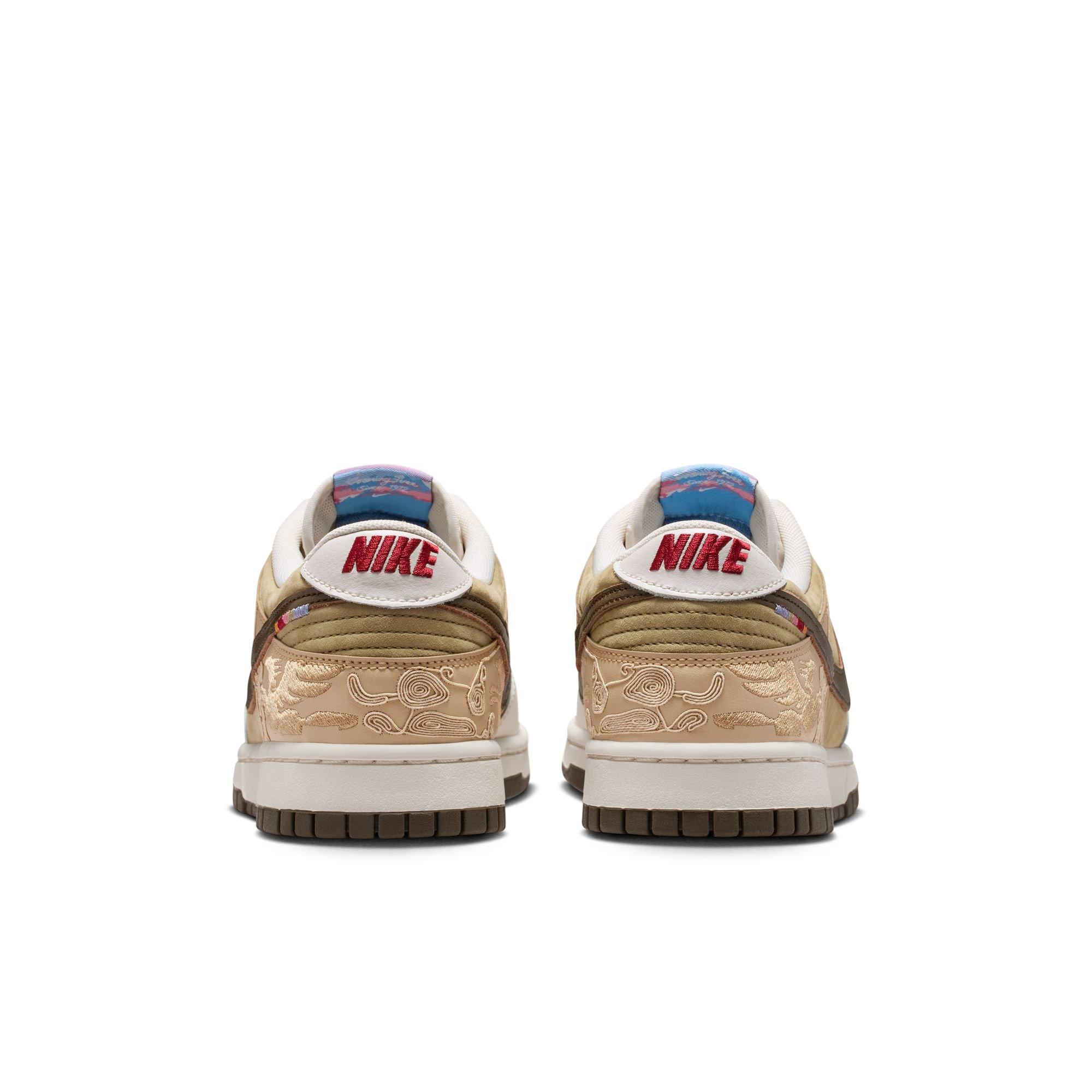 Nike Dunk Low "Linen/Dark Hazel/Phantom/Neutral Olive" Men's Shoe - WHITE/BROWN Thumbnail View 7