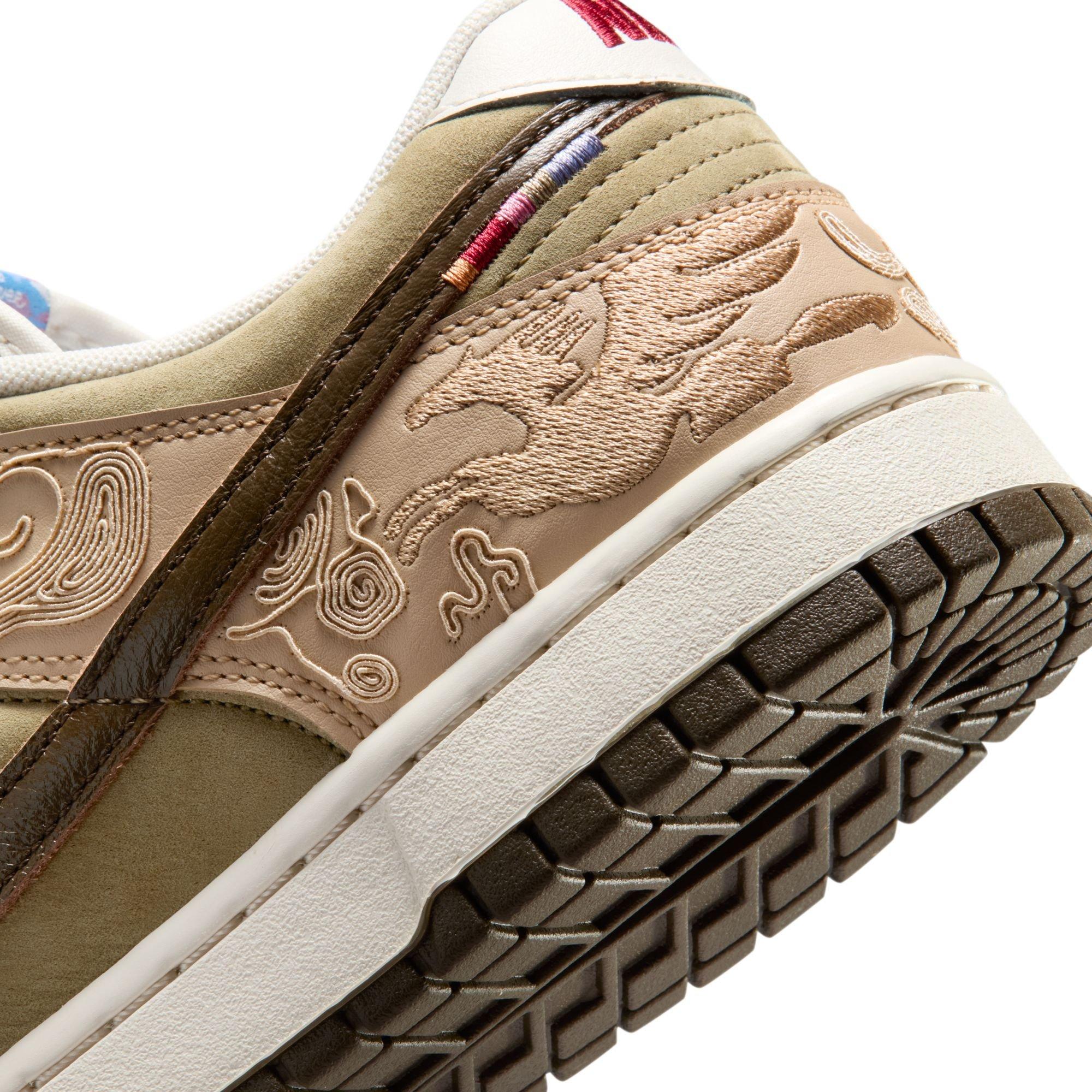 Nike Dunk Low "Linen/Dark Hazel/Phantom/Neutral Olive" Men's Shoe - WHITE/BROWN Thumbnail View 10