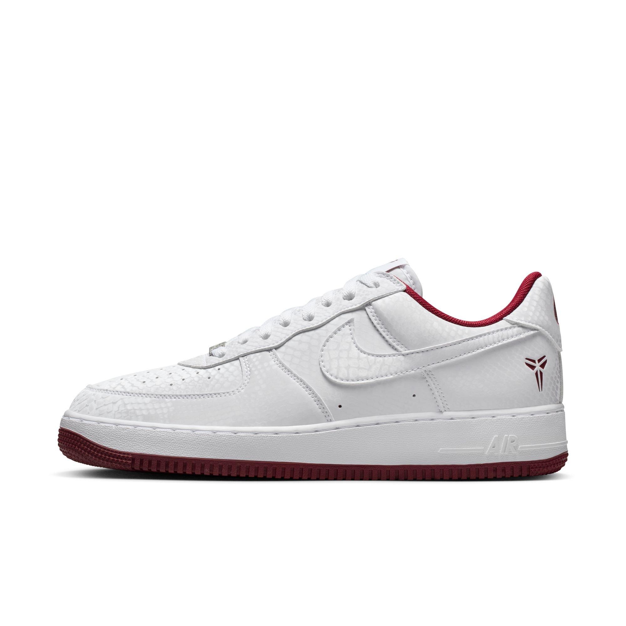 Nike Kobe Air Force 1 Low "Marion Home" Men's Shoe - WHITE/TEAM RED Thumbnail View 9