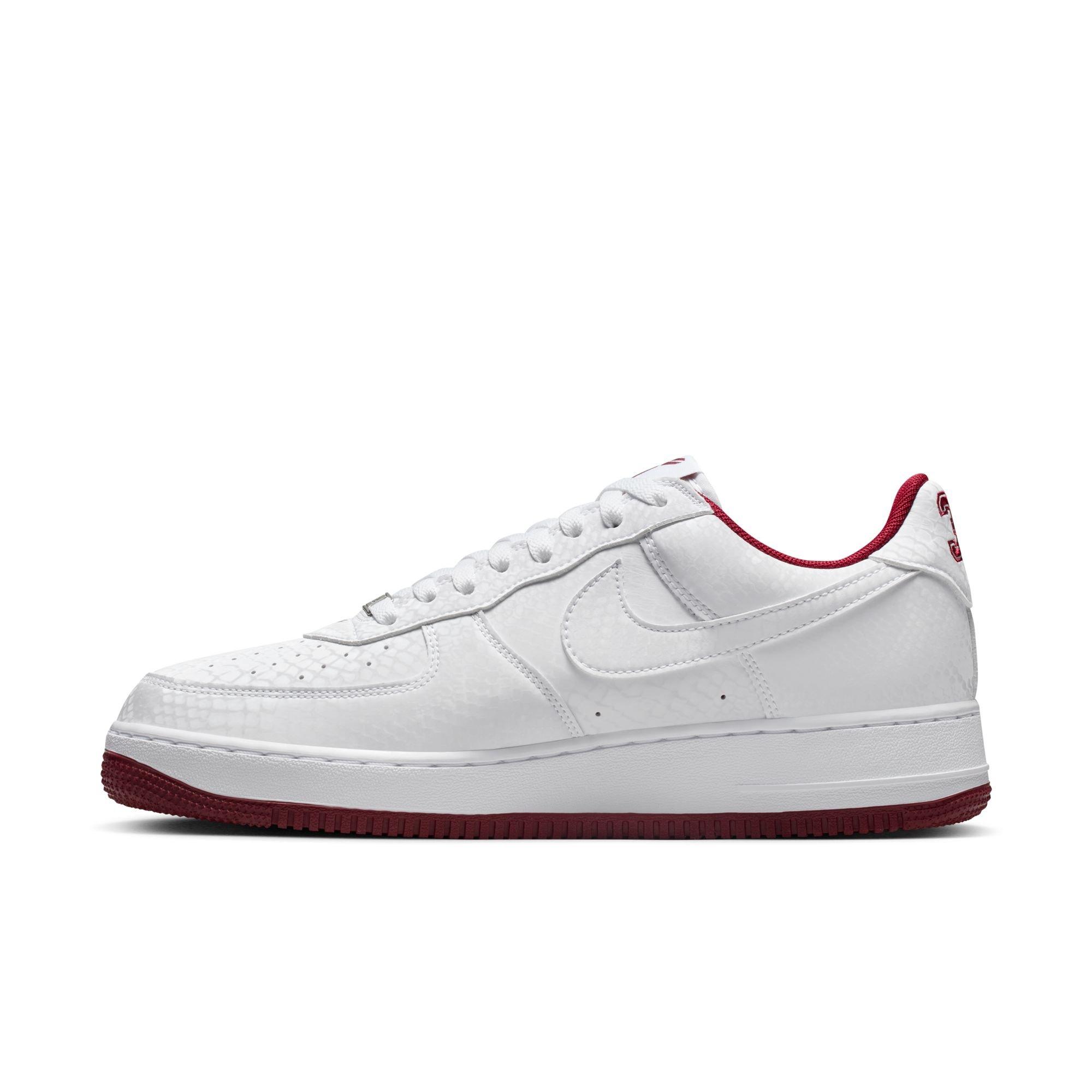 Nike Kobe Air Force 1 Low "Marion Home" Men's Shoe - WHITE/TEAM RED Thumbnail View 10