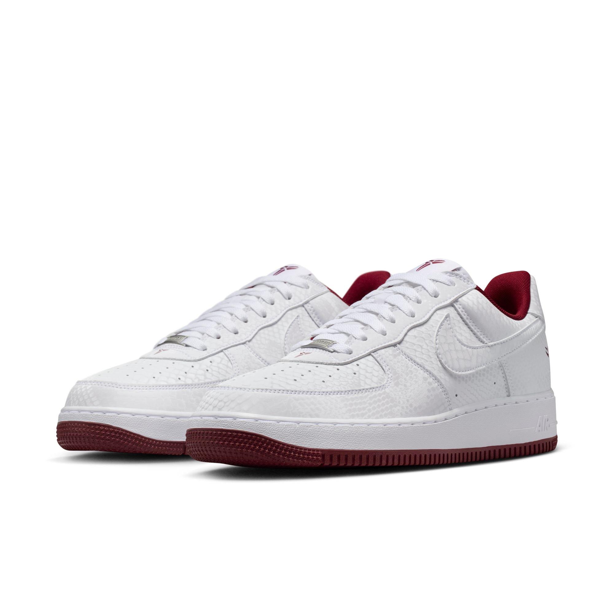 Nike Kobe Air Force 1 Low "Marion Home" Men's Shoe - WHITE/TEAM RED Thumbnail View 4