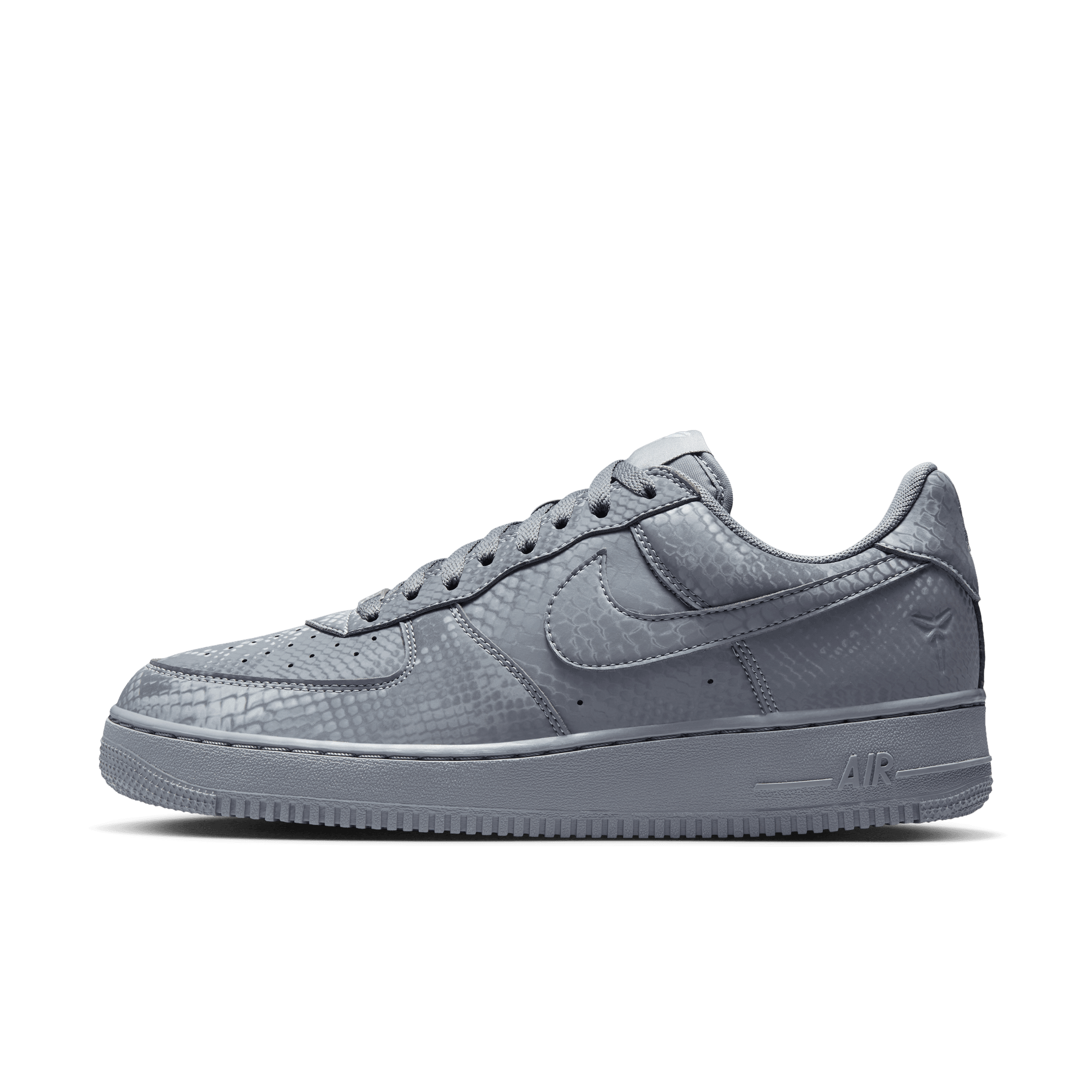 Nike Kobe Air Force 1 Low "Cool Grey/Wolf Grey" Men's Shoe - GREY Thumbnail View 3